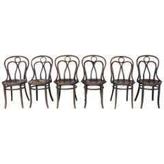 Six Mundus and J J Kohn Ltd Bentwood Chairs, Made in Czecho-Slovakia