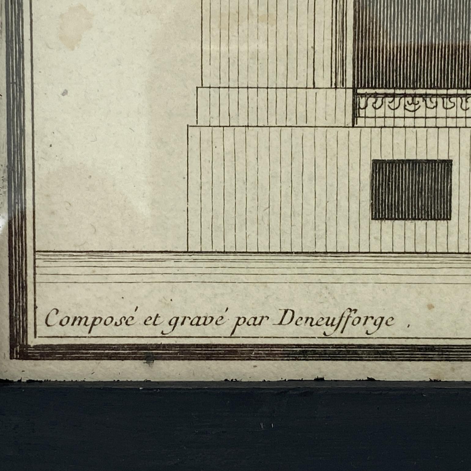 Six Neo Classical Architectural Engravings by Jean-François de Neufforge 1
