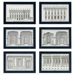 Six Neo Classical Architectural Engravings by Jean-François de Neufforge