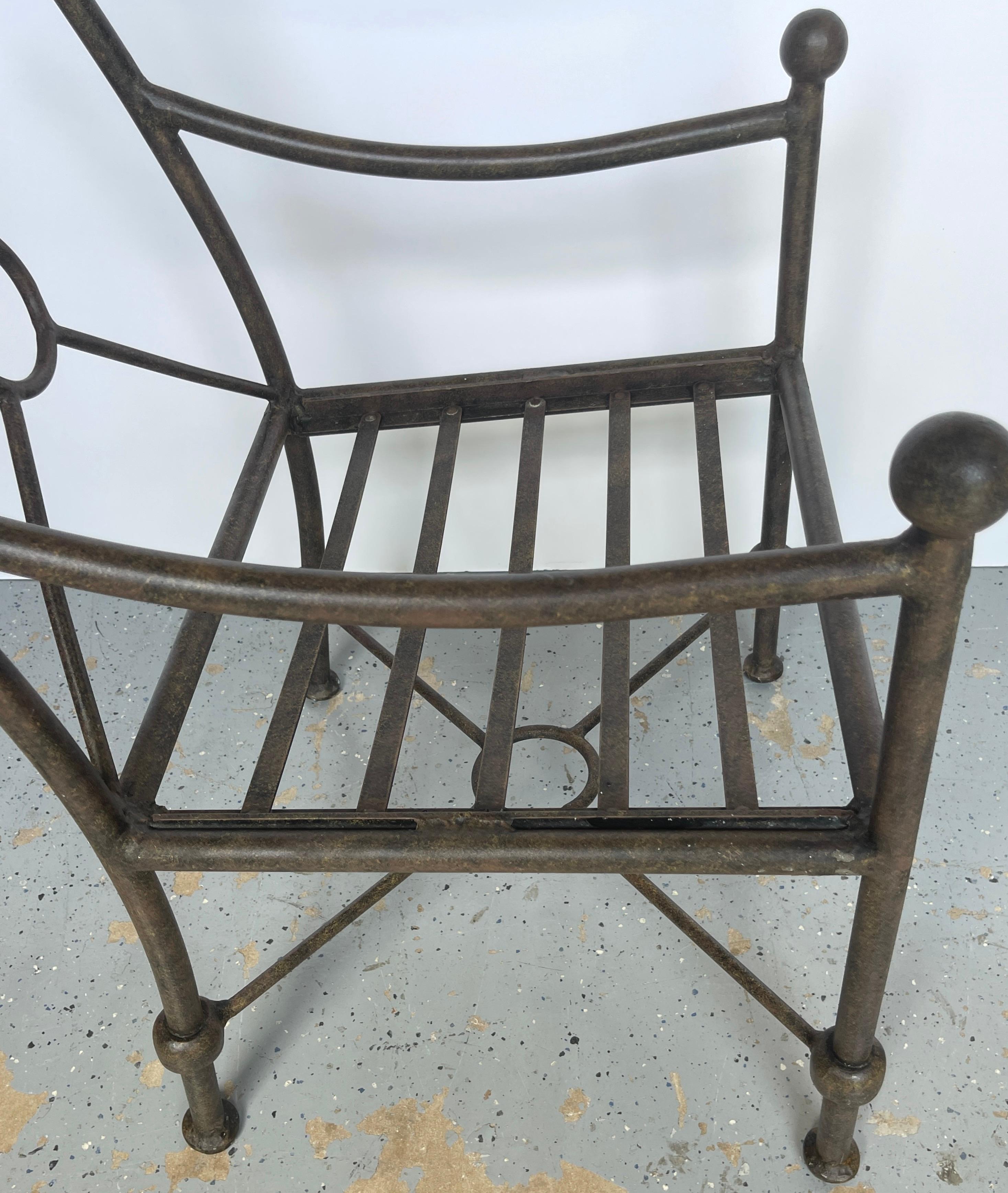 Six  Neoclassical Style Aluminum Garden Arm Chairs by Brown Jordan  1