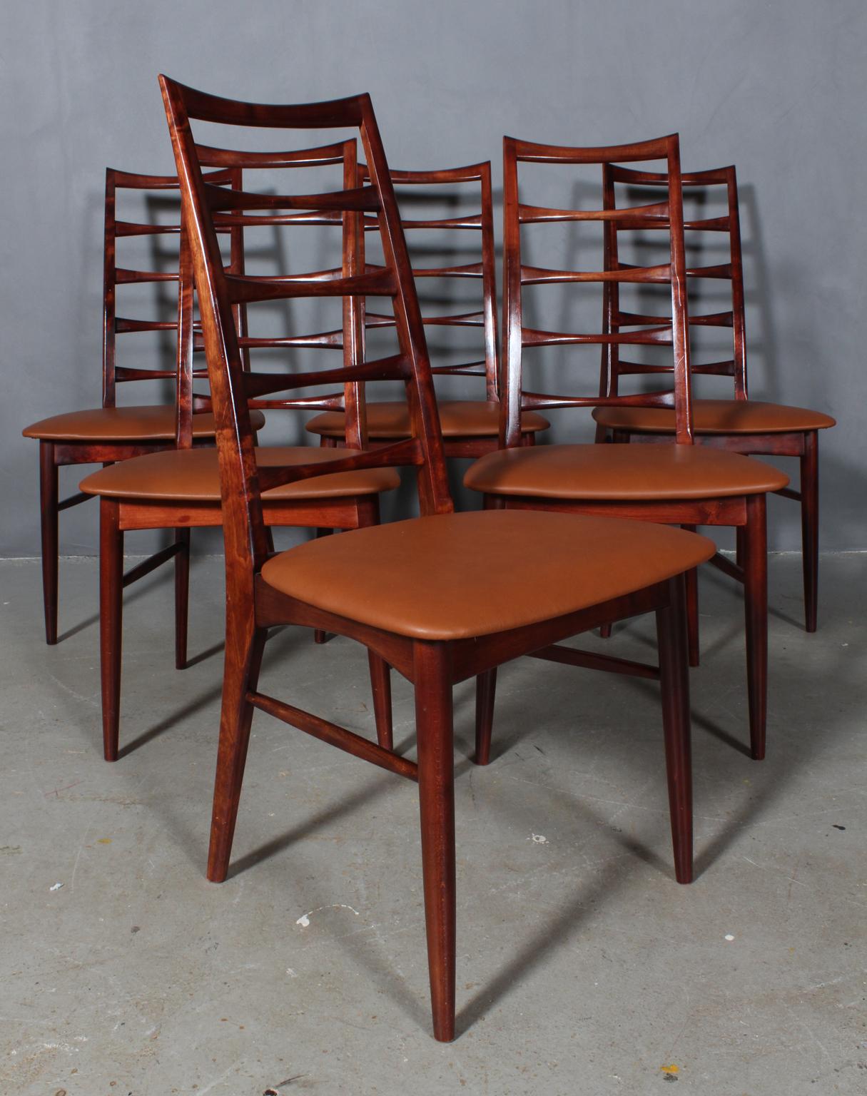 Scandinavian Modern Six Niels Koefoed Dining Chairs, Model 