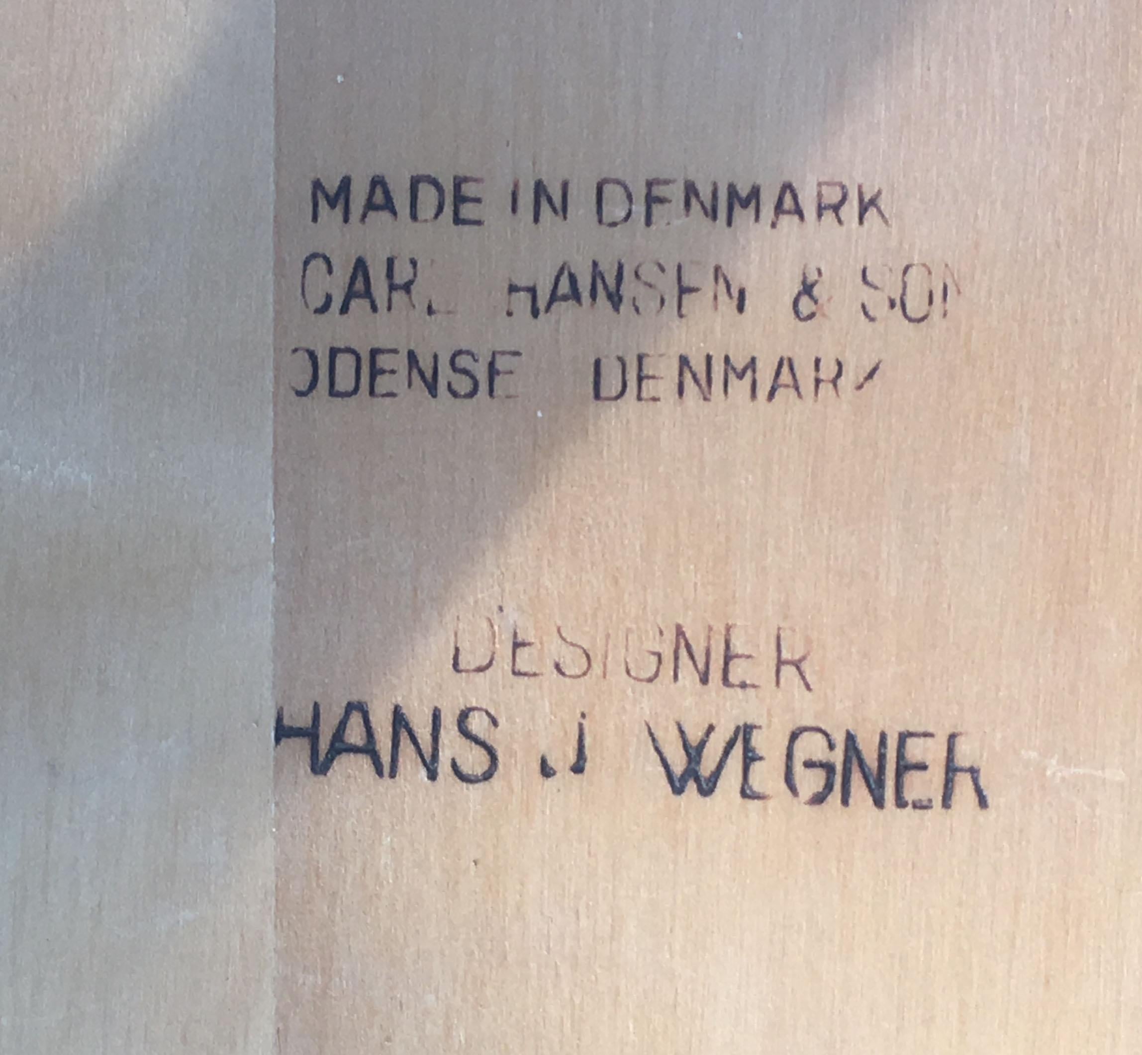 Scandinavian Modern Six Oak and Leather CH30 Dining Chairs by Hans J Wegner for Carl hansen & Son