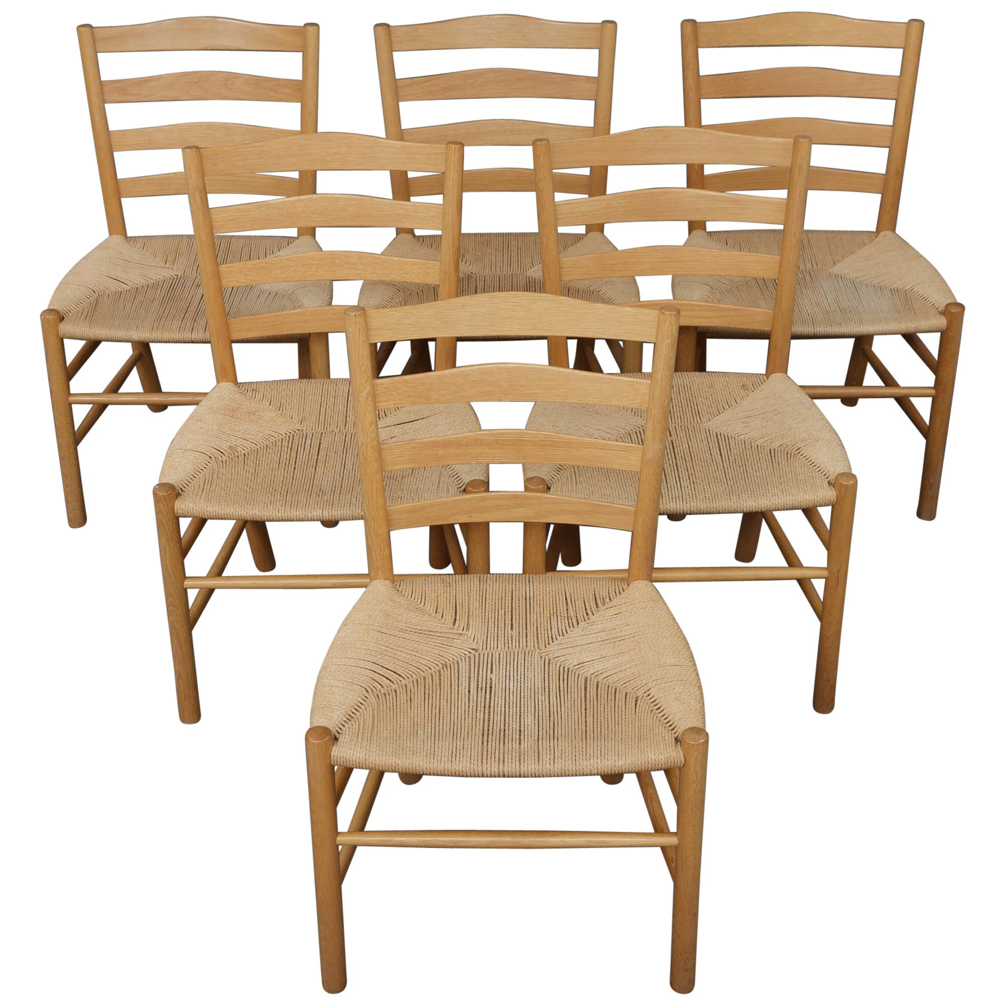 Six Oak "Church" Chairs by Kaare Klint