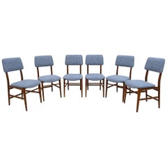 Six of Edmondo Palutari for Dassi Mid-Century Italian Teak Dining Chairs, 1950s