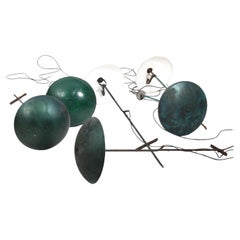 Six anciennes lampes de jardin danoises / scandinaves années 1950