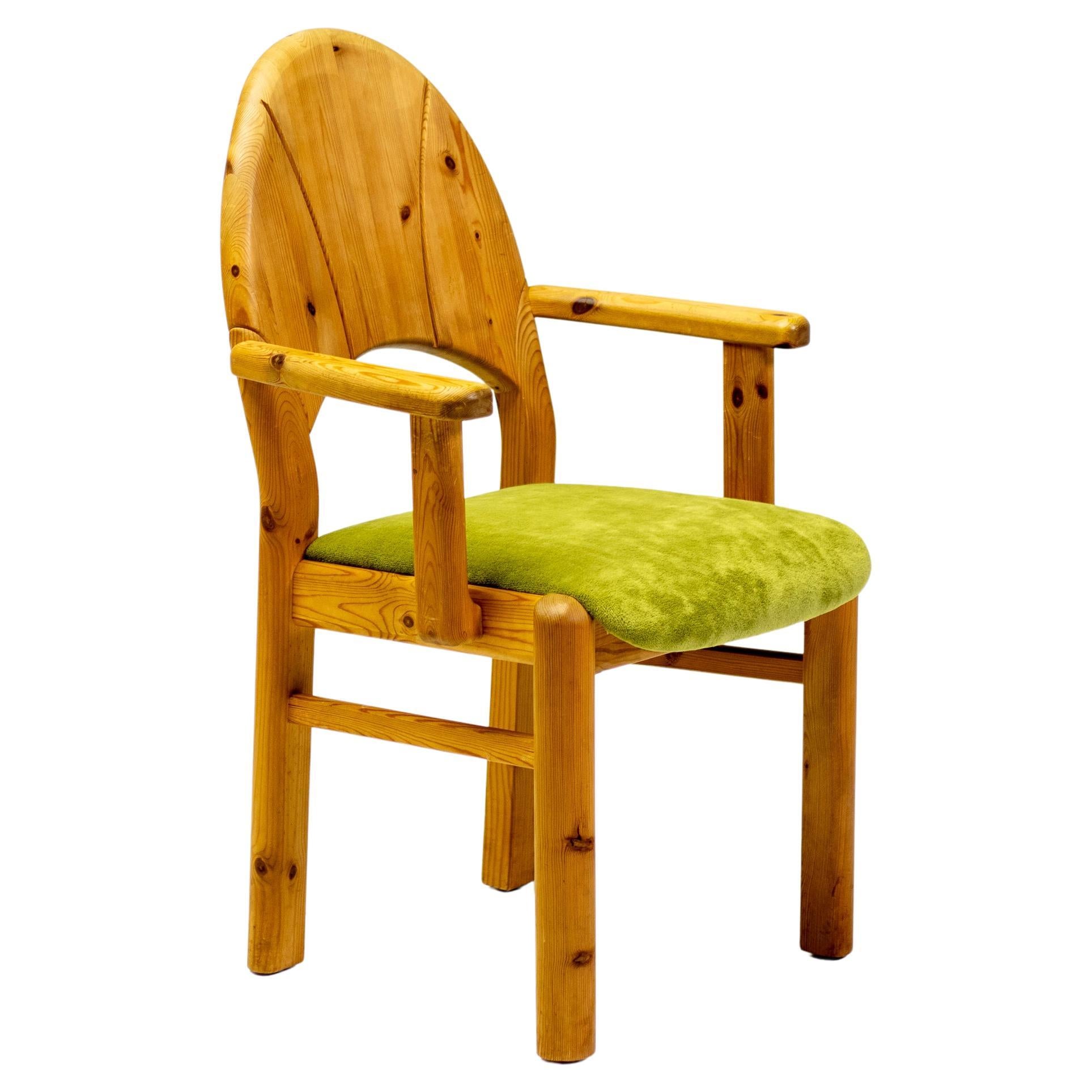 Six Oregon Pine Dining Chairs