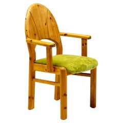 Seis sillas de comedor de pino de Oregón