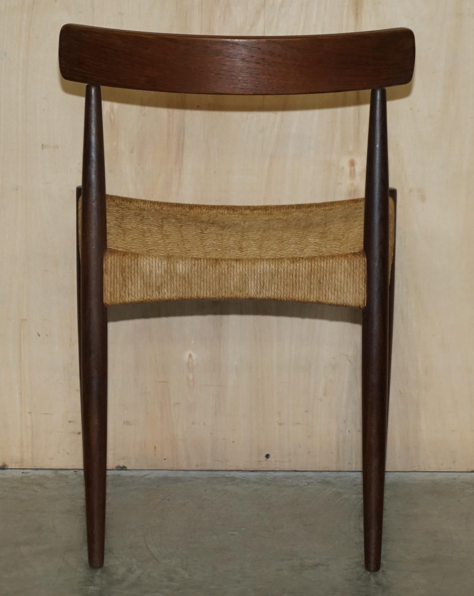 Six Original 1950's Arne Hovmand-Olsen Model #175 Dining Chairs for Mogens Kold 11