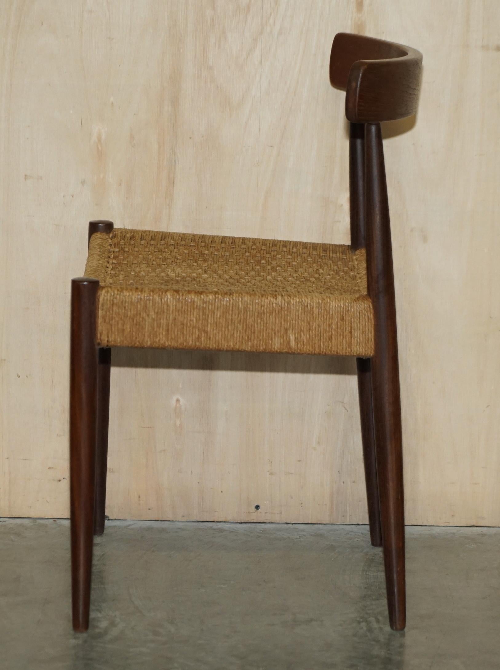 Six Original 1950's Arne Hovmand-Olsen Model #175 Dining Chairs for Mogens Kold 12