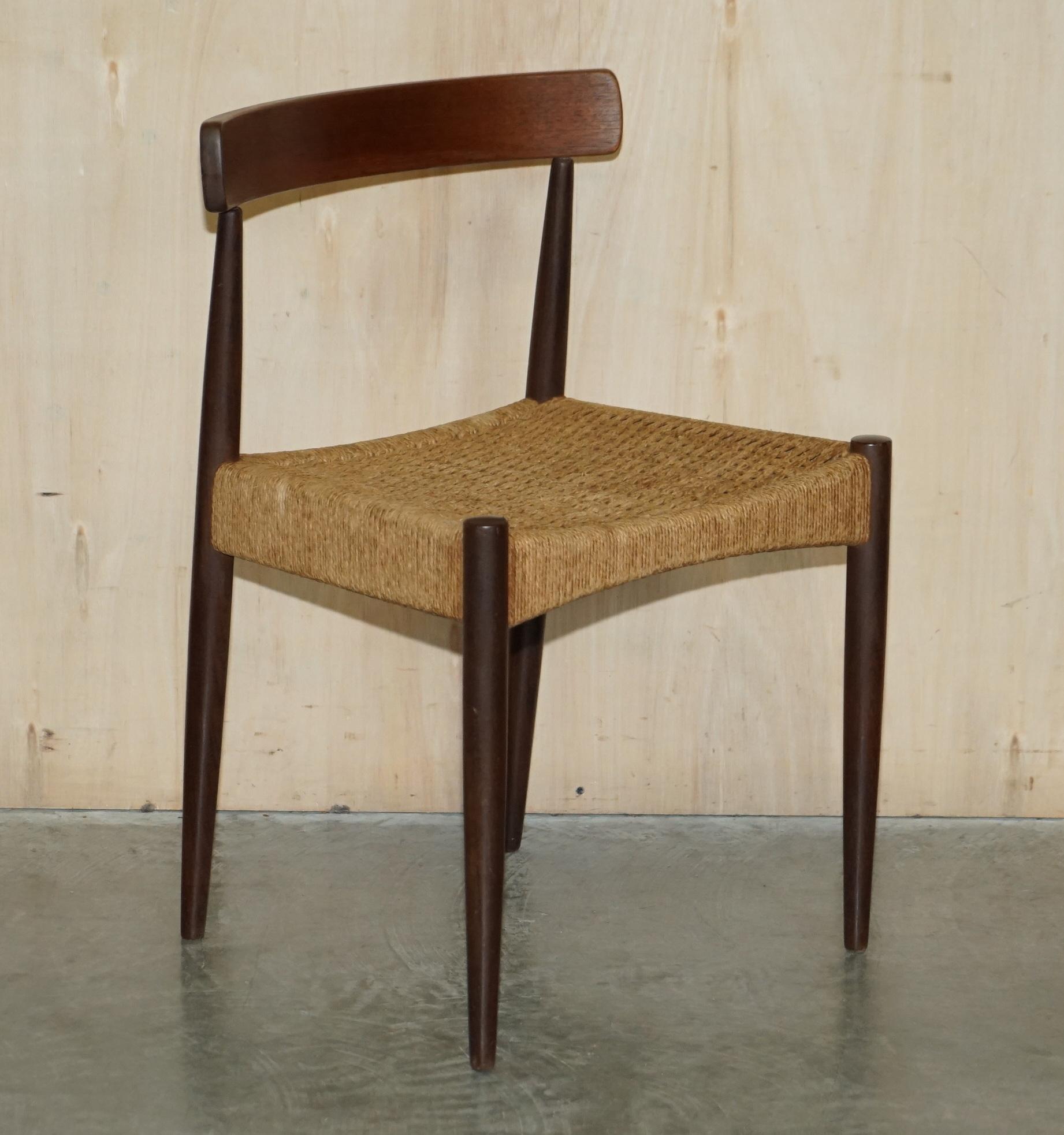 Mid-Century Modern Six Original 1950's Arne Hovmand-Olsen Model #175 Dining Chairs for Mogens Kold
