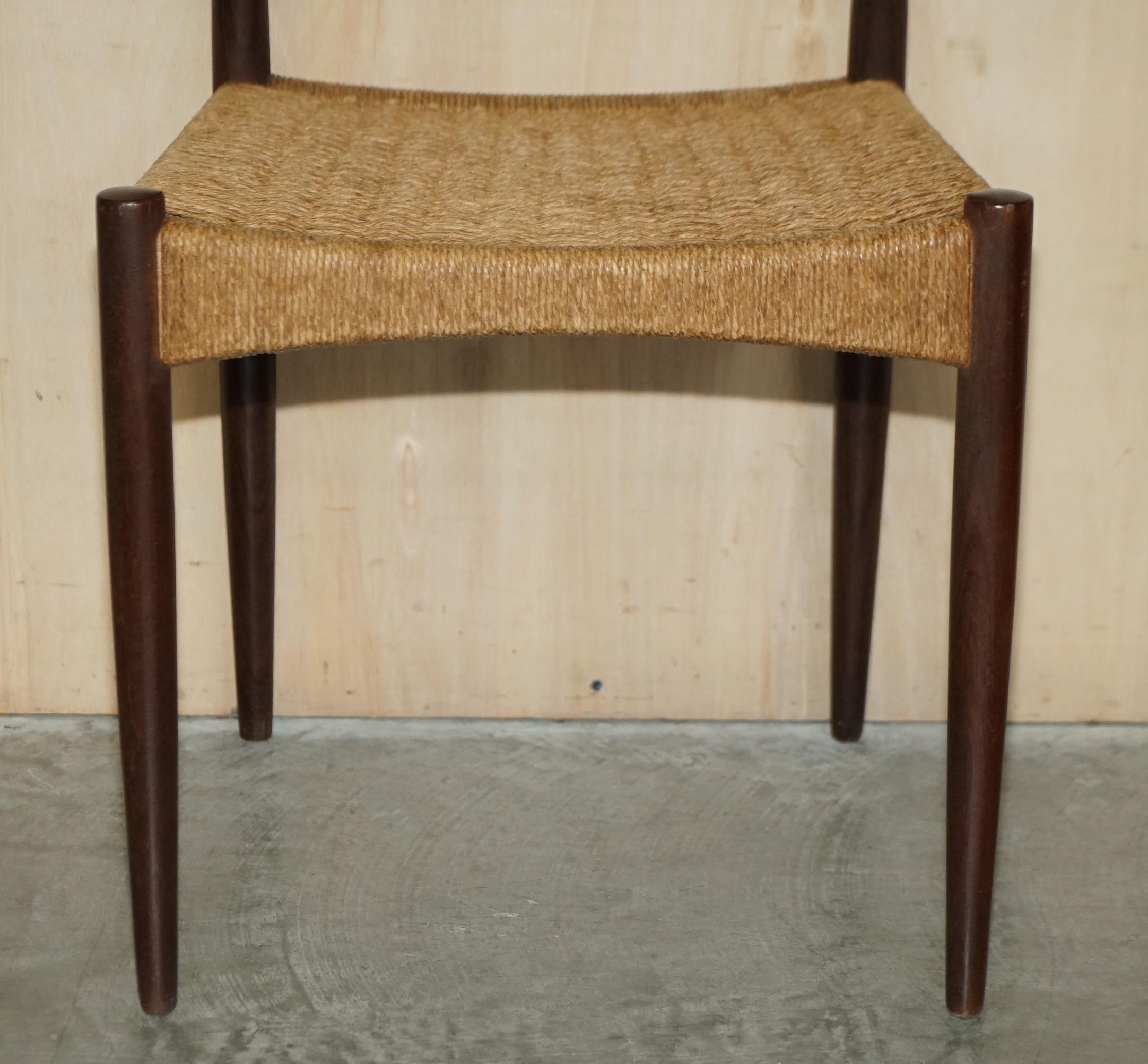 Mid-20th Century Six Original 1950's Arne Hovmand-Olsen Model #175 Dining Chairs for Mogens Kold