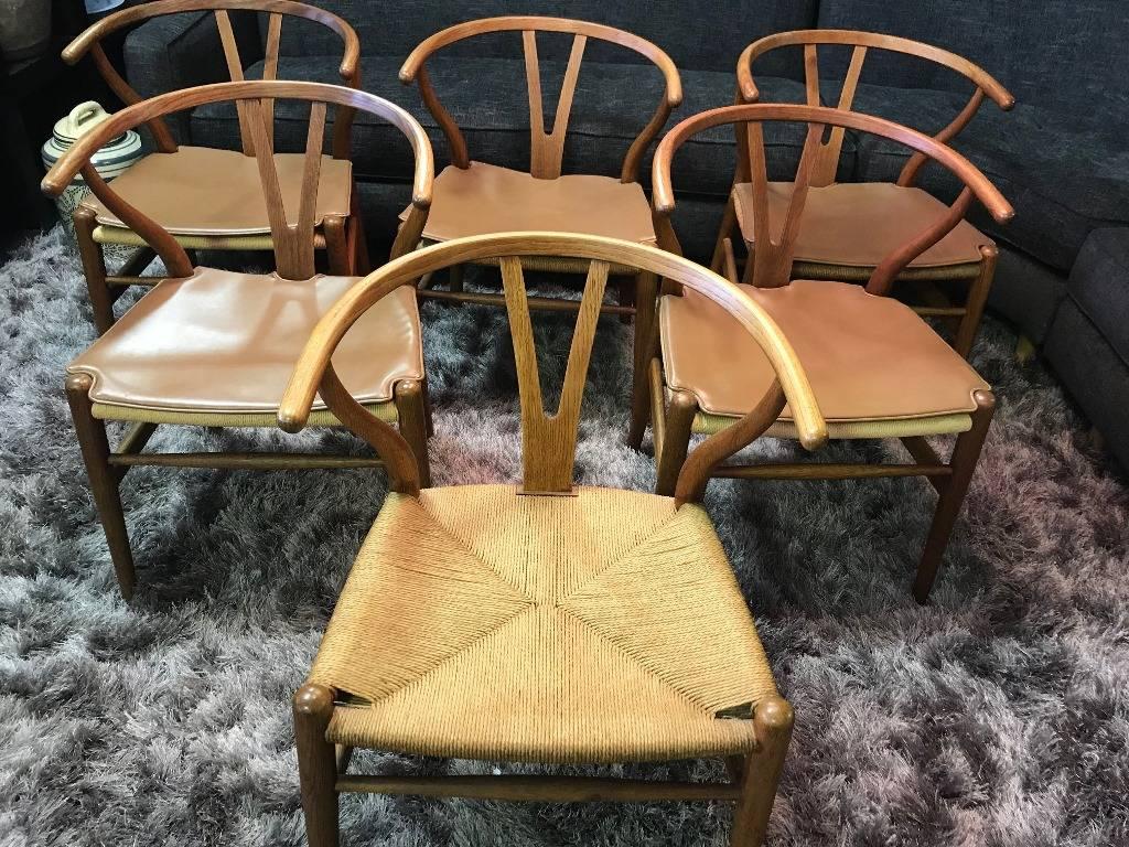 Danish Six Original Hans Wegner Wishbone/ Y 'CH24' Chairs