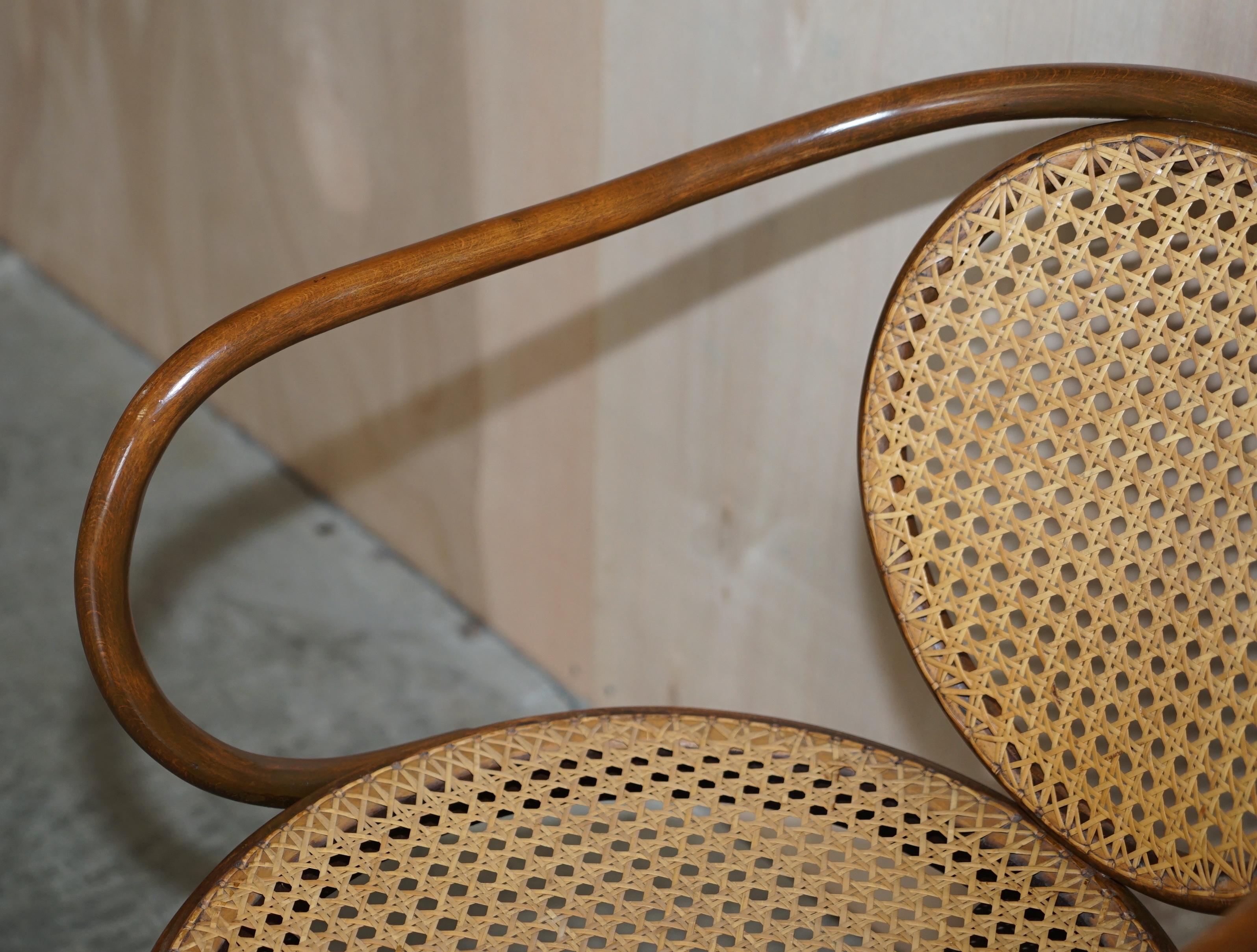 Six fauteuils bergères pivotants originaux estampillés Thonet, modèle 5501 pour Zpm Radomsko en vente 1