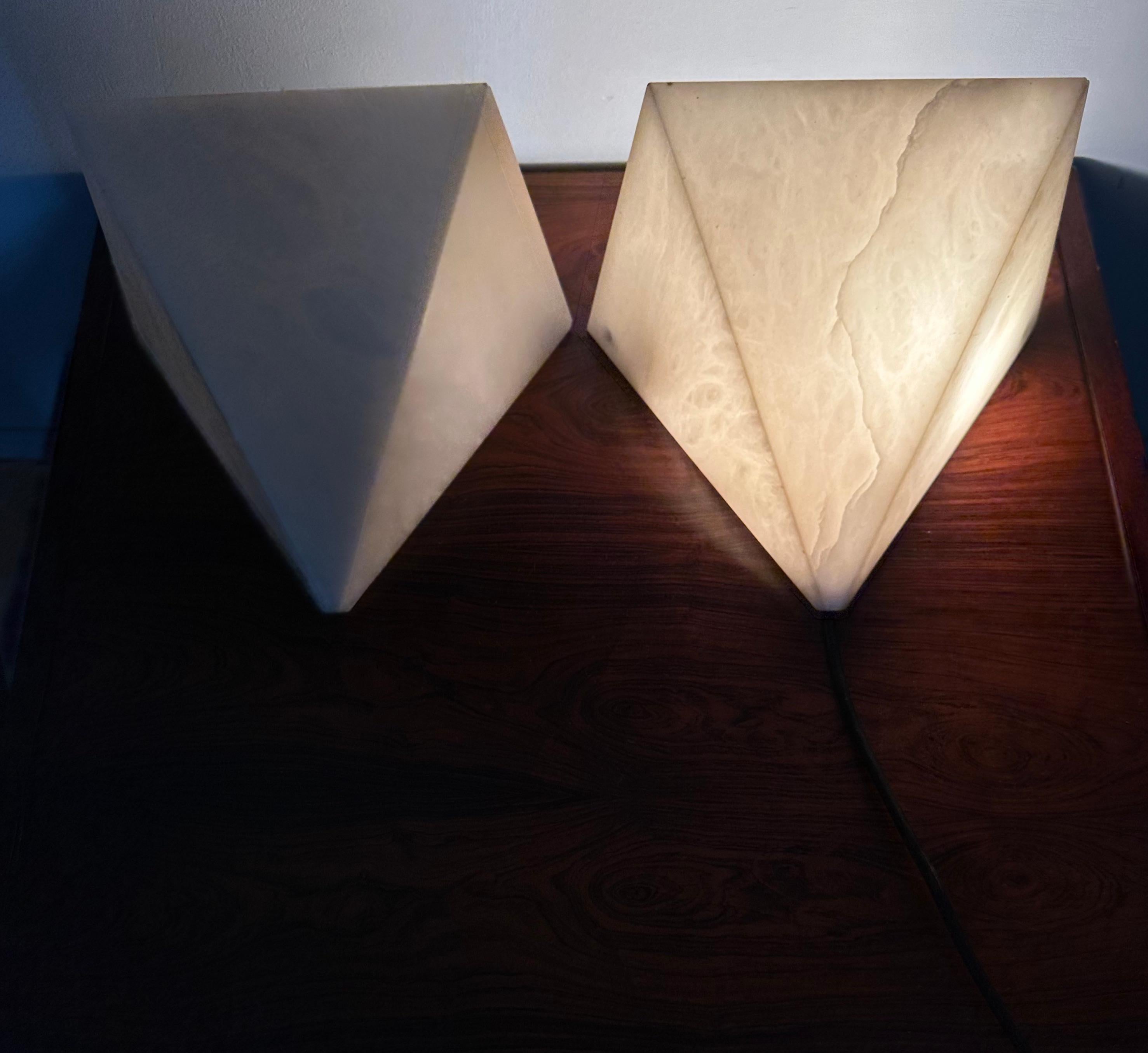 Six Outstanding Art Deco Top Design, Alabaster Wall Sconces Fixtures, Wall Lamps For Sale 9