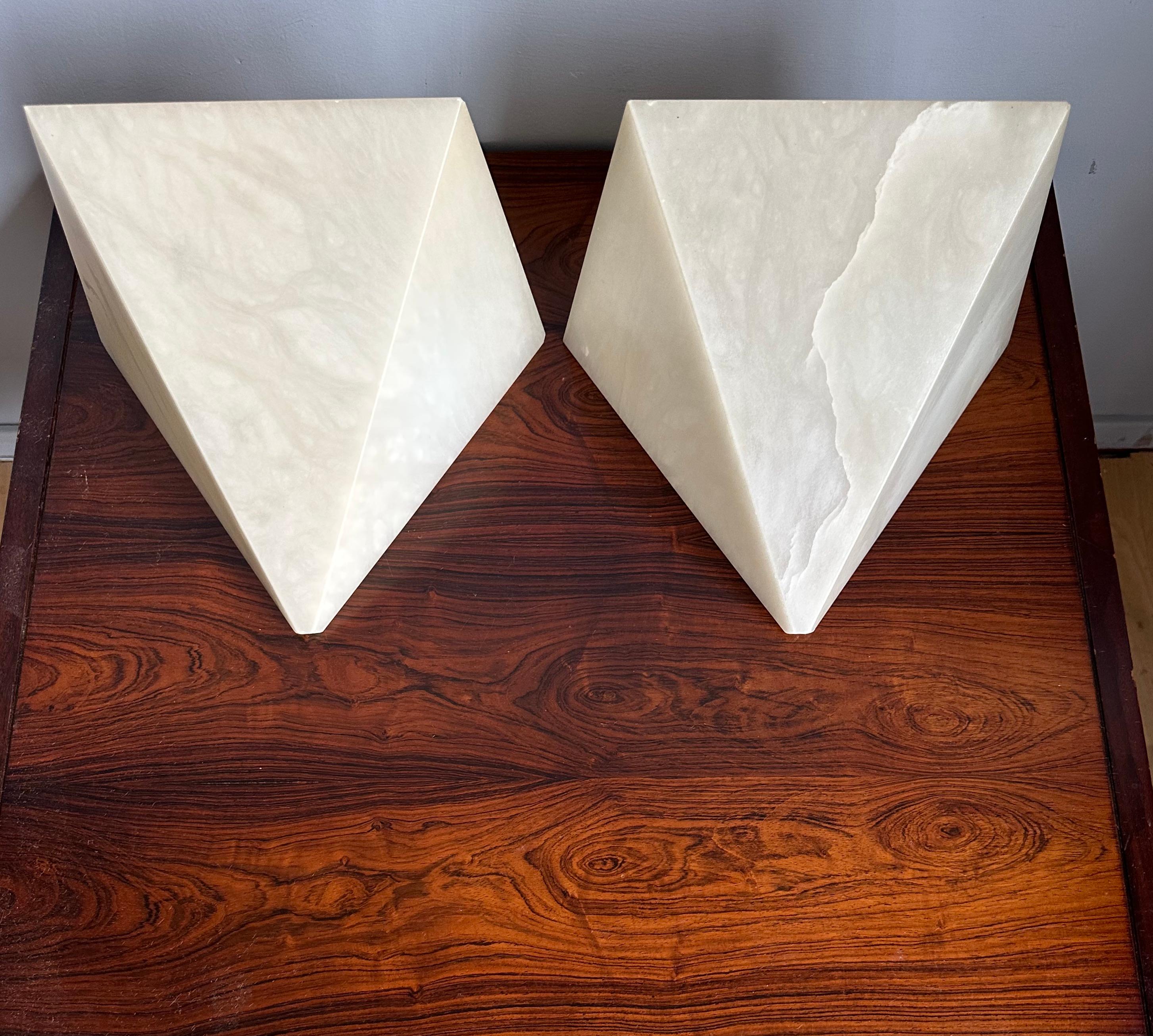 Six Outstanding Art Deco Top Design, Alabaster Wall Sconces Fixtures, Wall Lamps For Sale 1