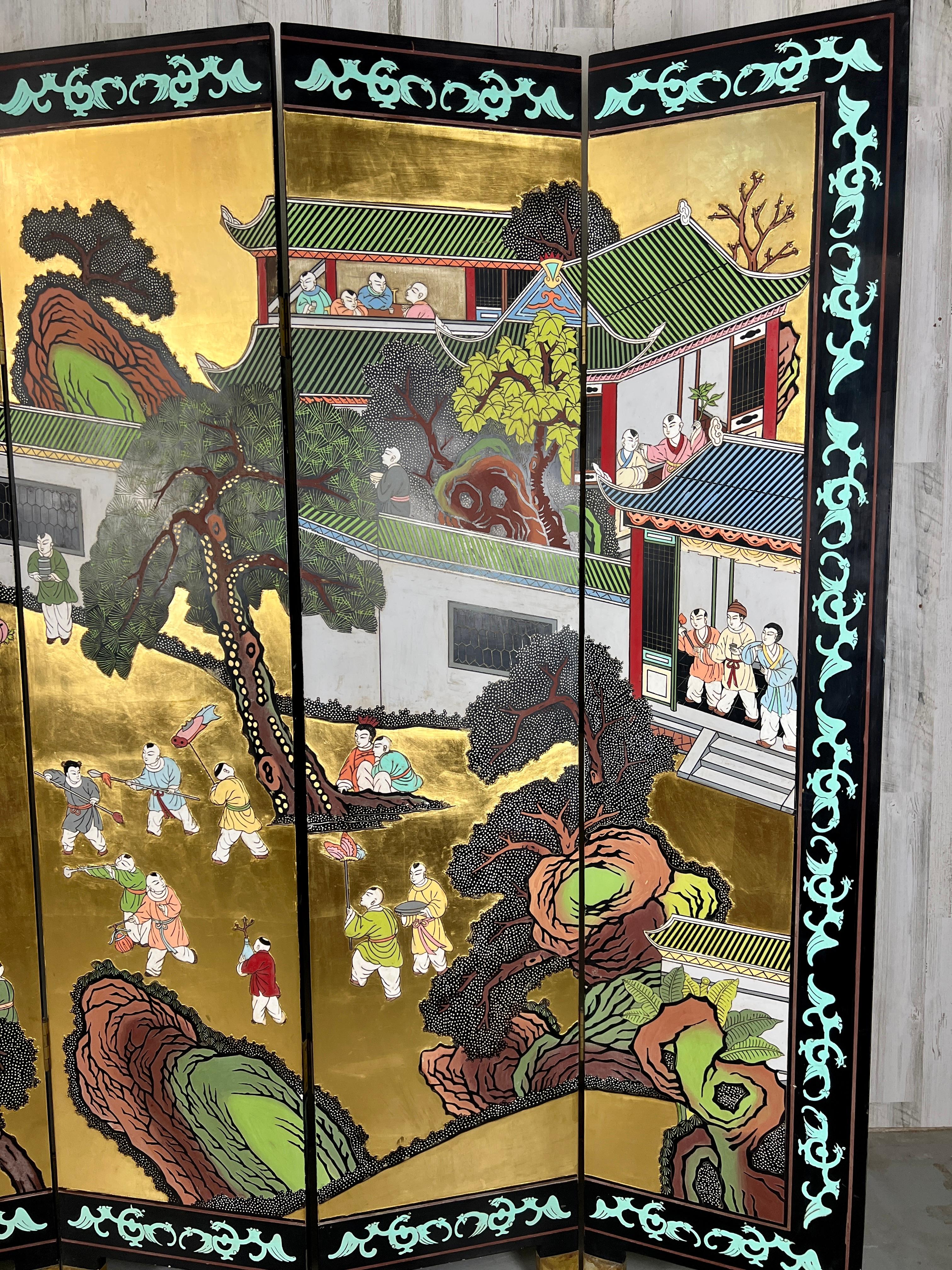 Six-Panel Coromandel Asian Screen For Sale 2