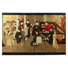 Six-panel folding screen - 19th century
