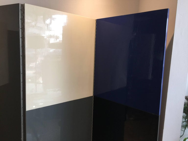 Six-Panel Mondrian Style Room Divider For Sale 3