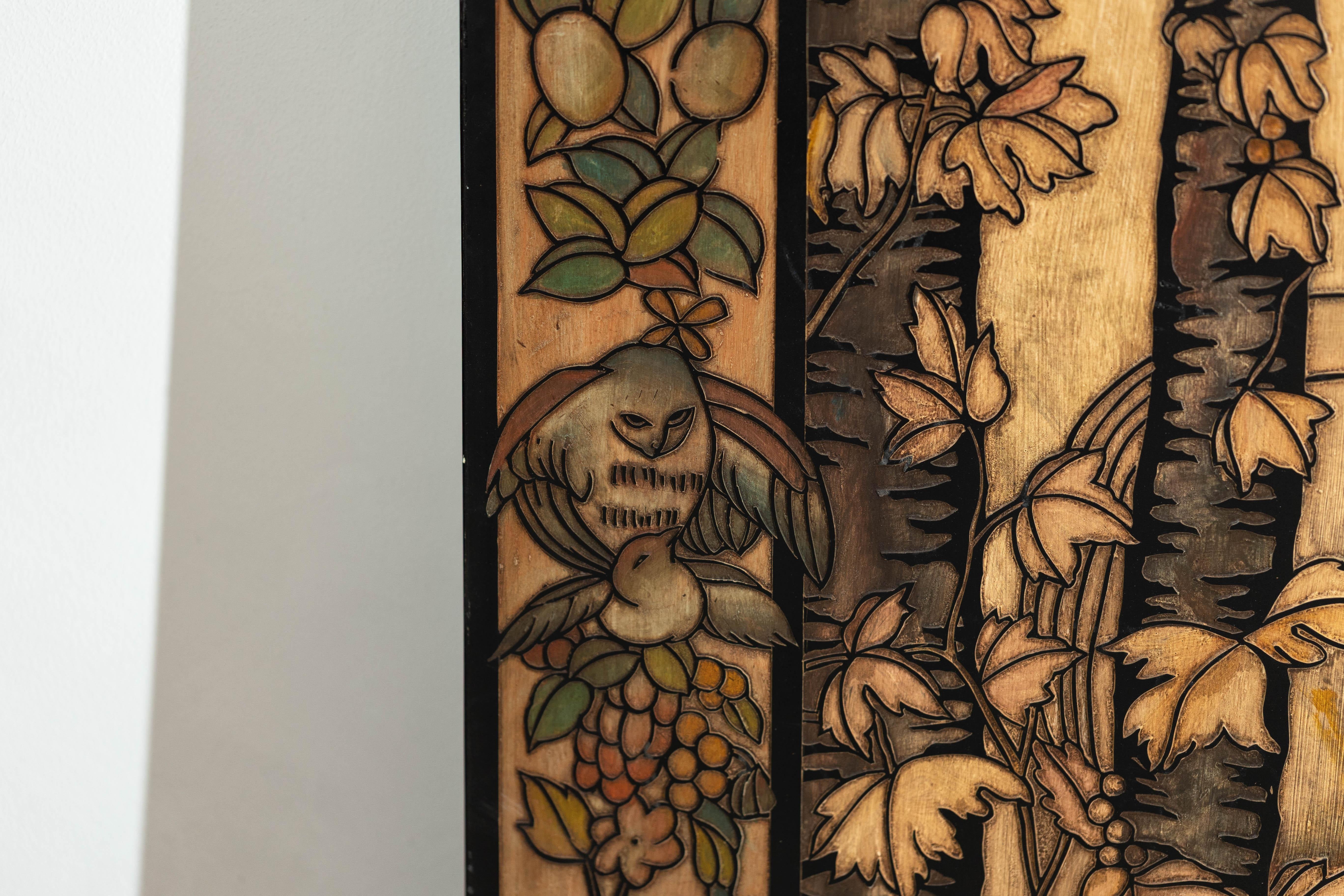 Six-Panel Renaissance Themed Painted Screen with Noble Hunting Scene For Sale 6