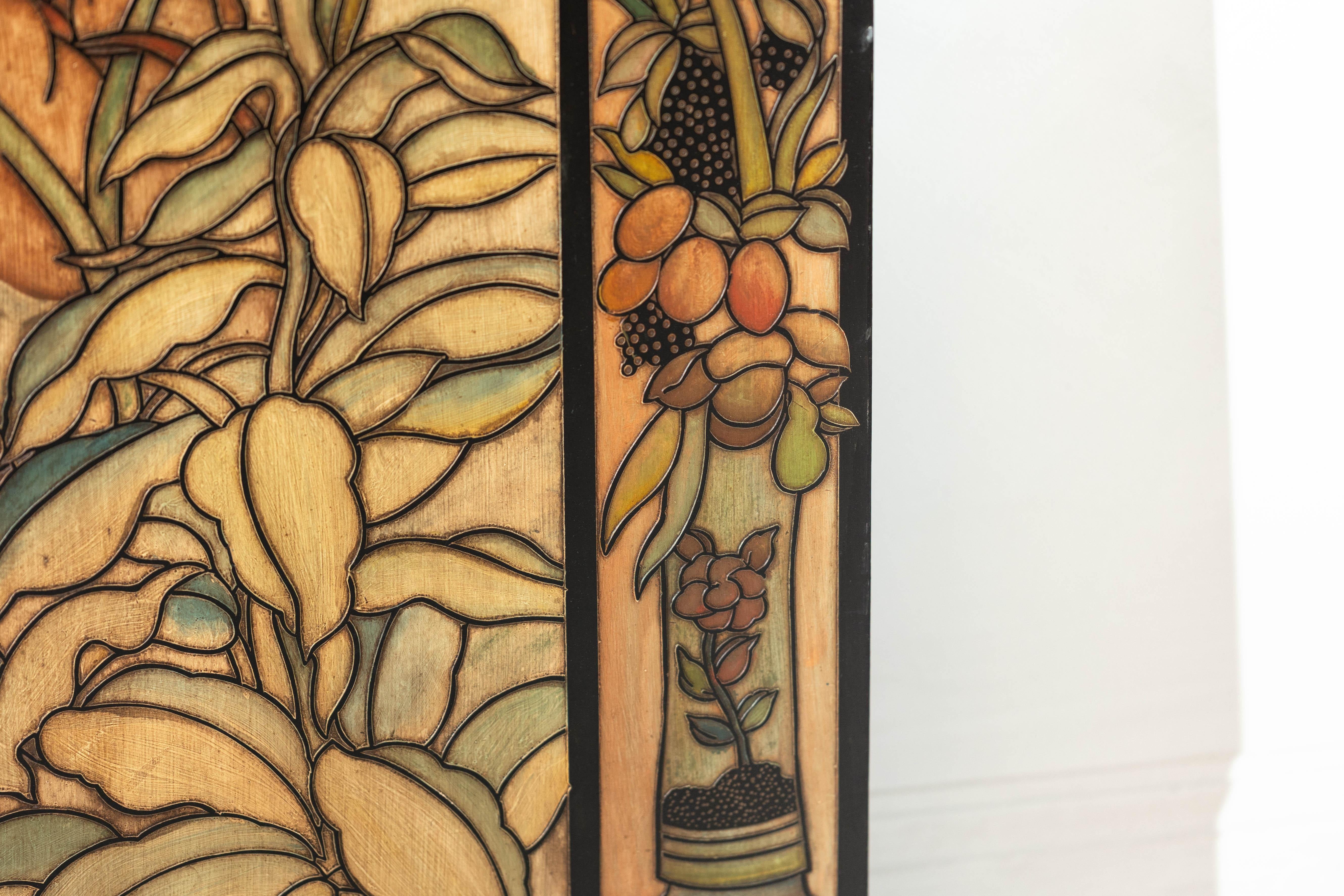 Six-Panel Renaissance Themed Painted Screen with Noble Hunting Scene For Sale 11