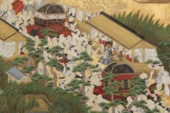 Six-Panel Screen, Festival Procession at the Hiyoshi Shrine
