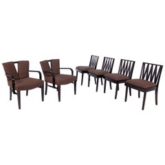 Six Paul Frankl "Corset" and "Zig Zag" Chairs for Johnson Furniture