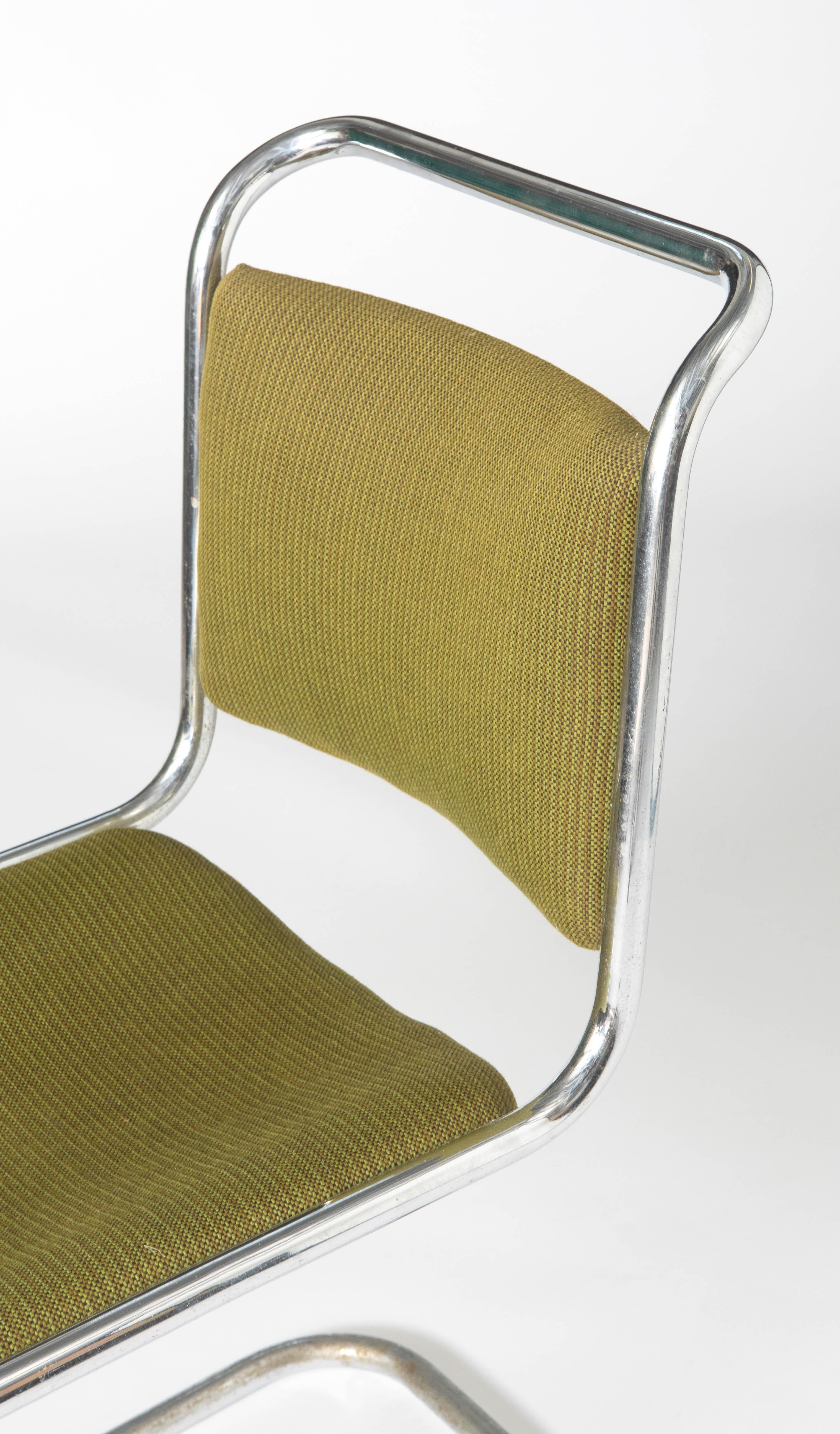 Mid-20th Century Six P.E.L Steel Chairs Designed by Oliver Bernard, England, circa 1931