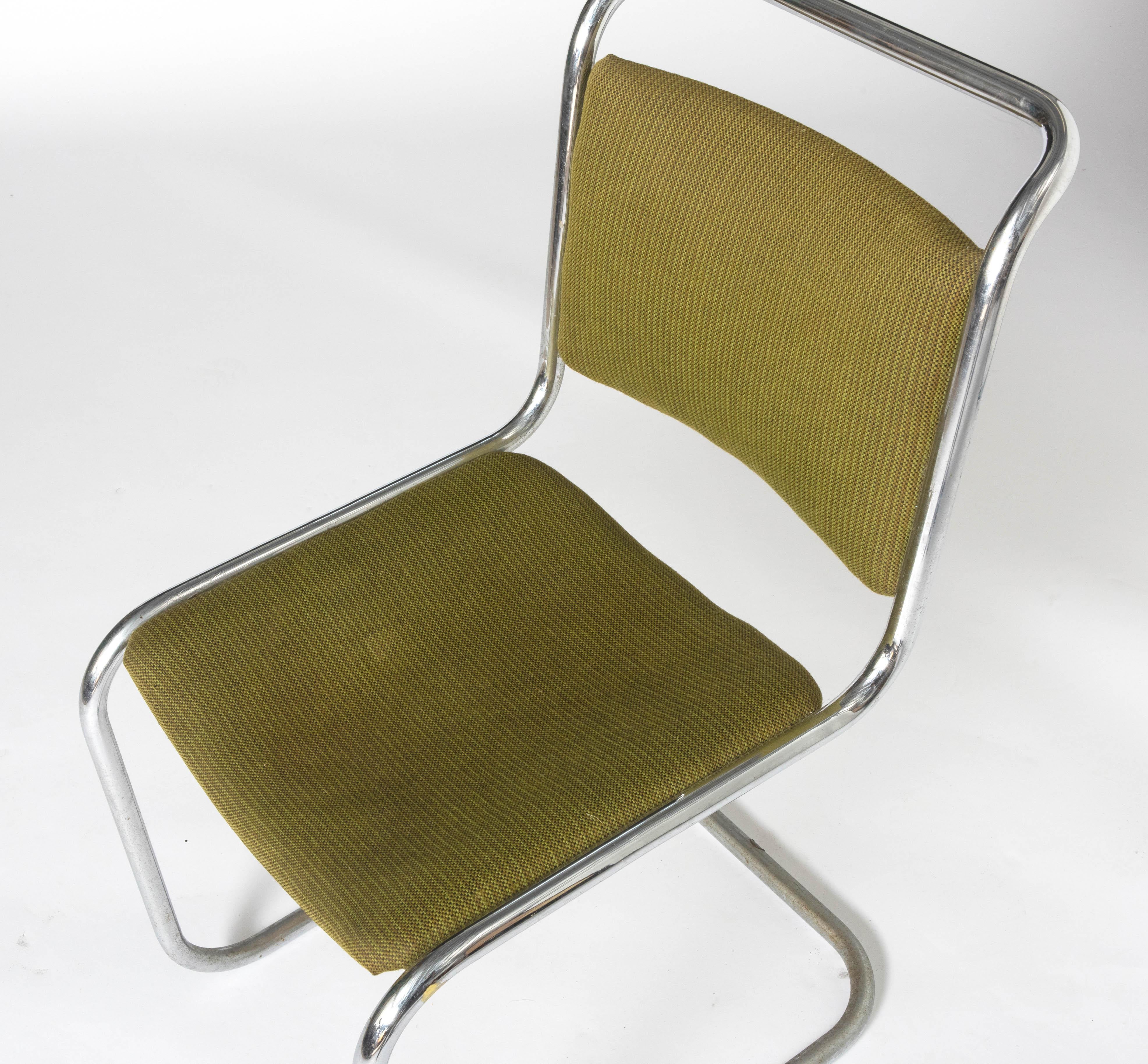 Six P.E.L Steel Chairs Designed by Oliver Bernard, England, circa 1931 3