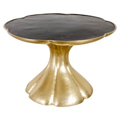 Six Petal Dining Table with Black Lacquer Top by Robert Kuo, Limited Edition