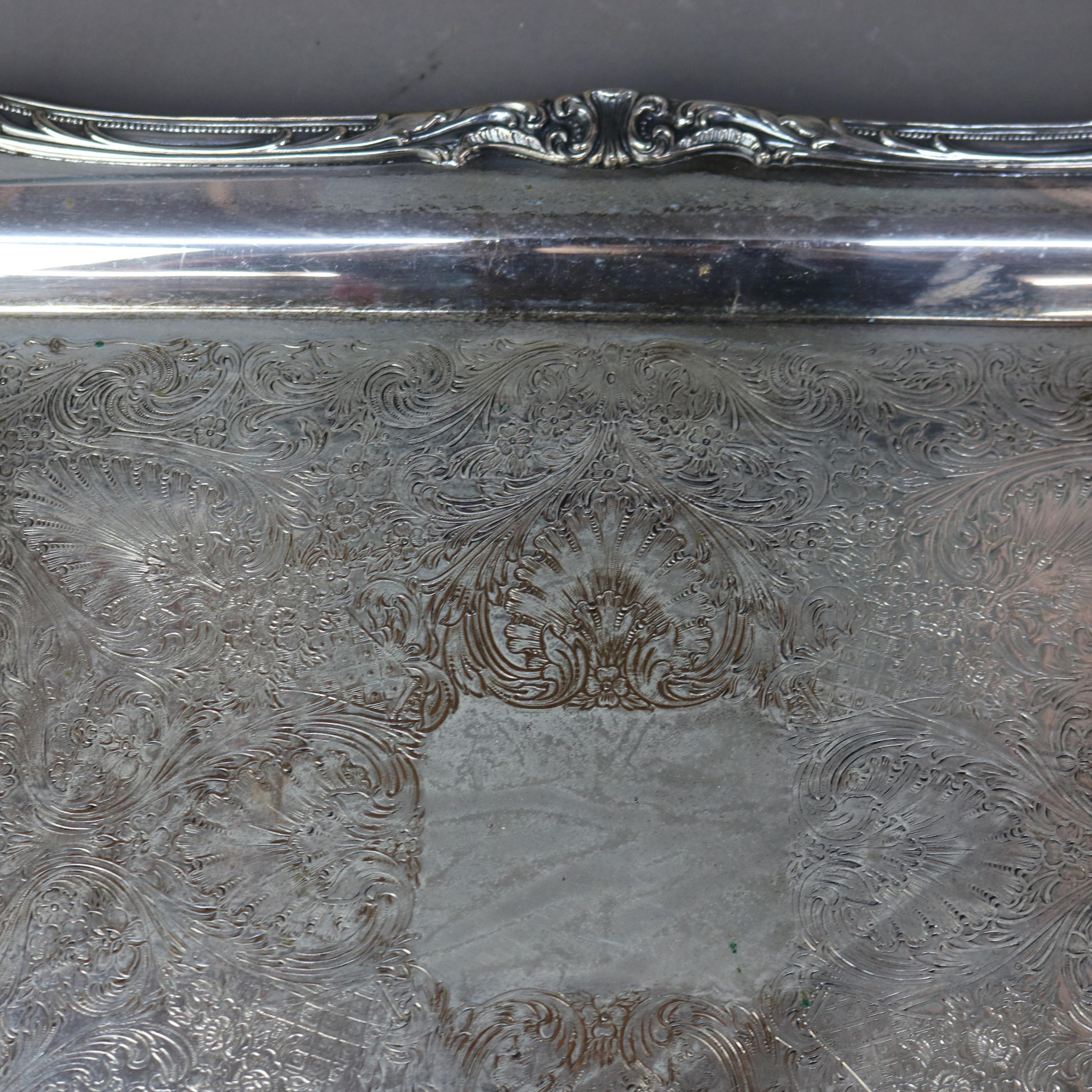 Juego de té antiguo victoriano de seis piezas plateado C1890 en Bueno estado para la venta en Big Flats, NY