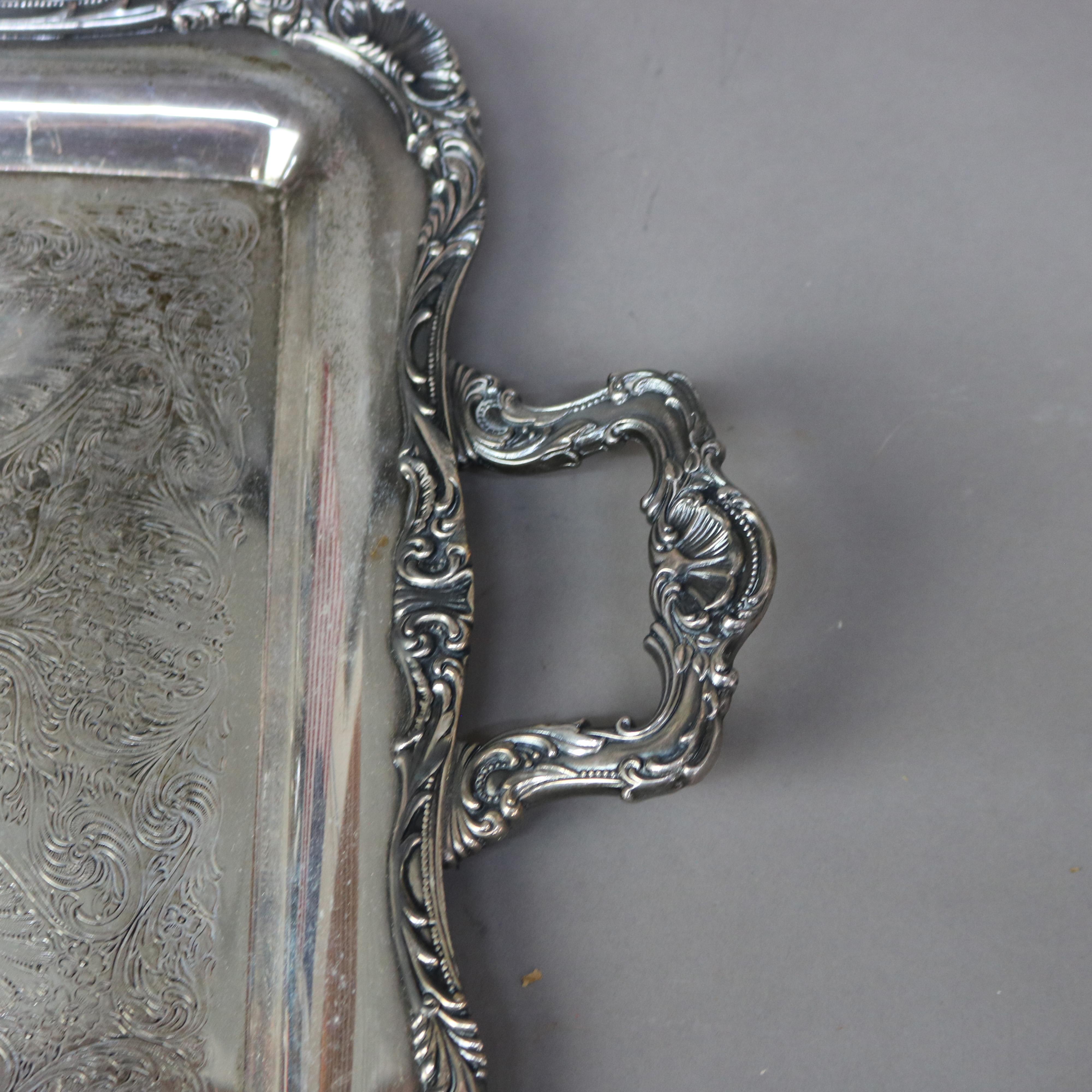 Juego de té antiguo victoriano de seis piezas plateado C1890 siglo XIX en venta