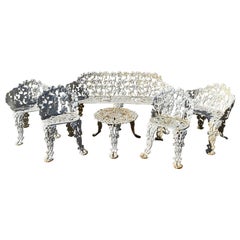 Vintage Six Piece Cast Iron Garden Furniture Suite