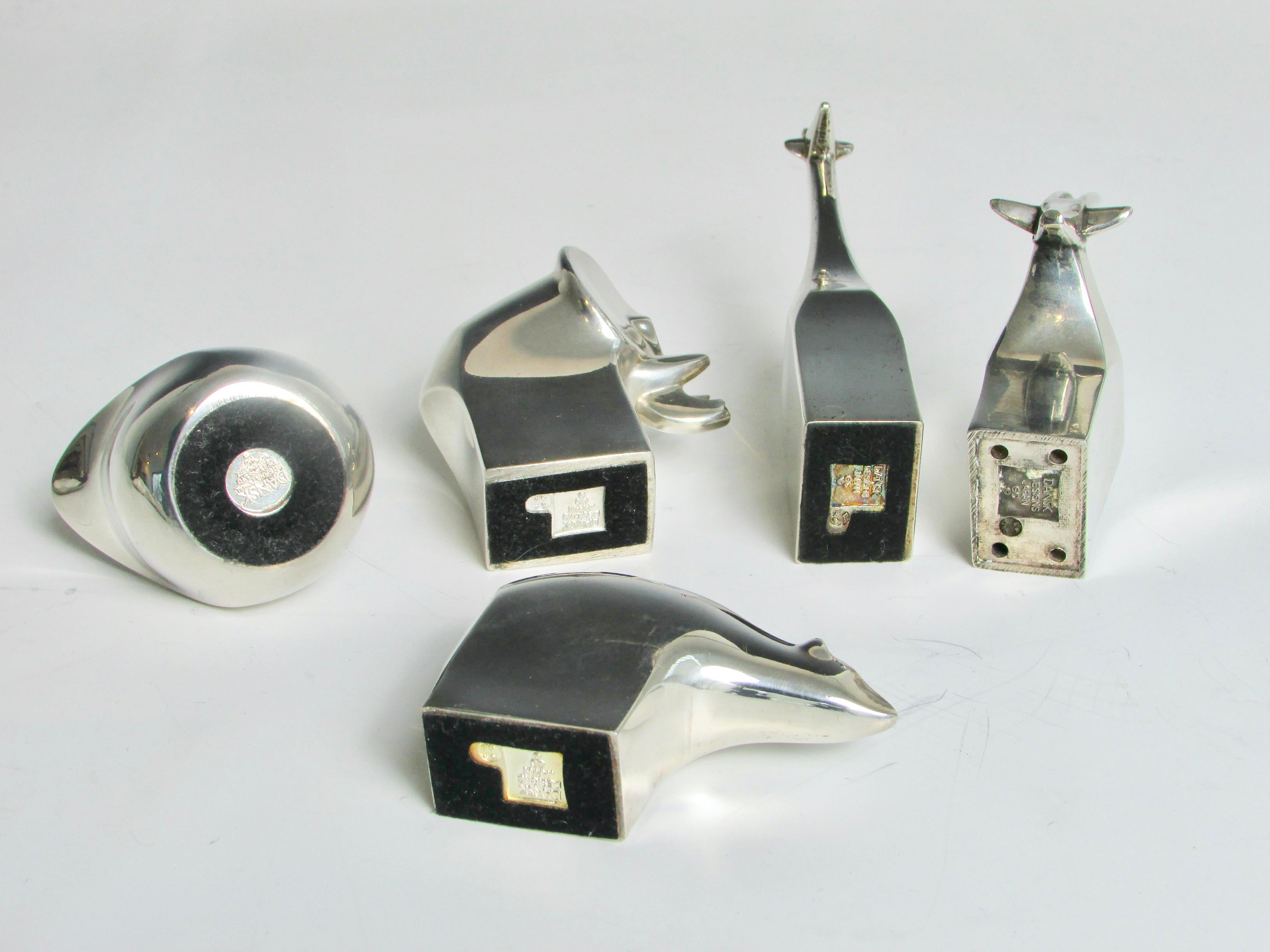 Six-Piece Gunnar Cyren for Dansk Silver Plate Paperweight Collection 6