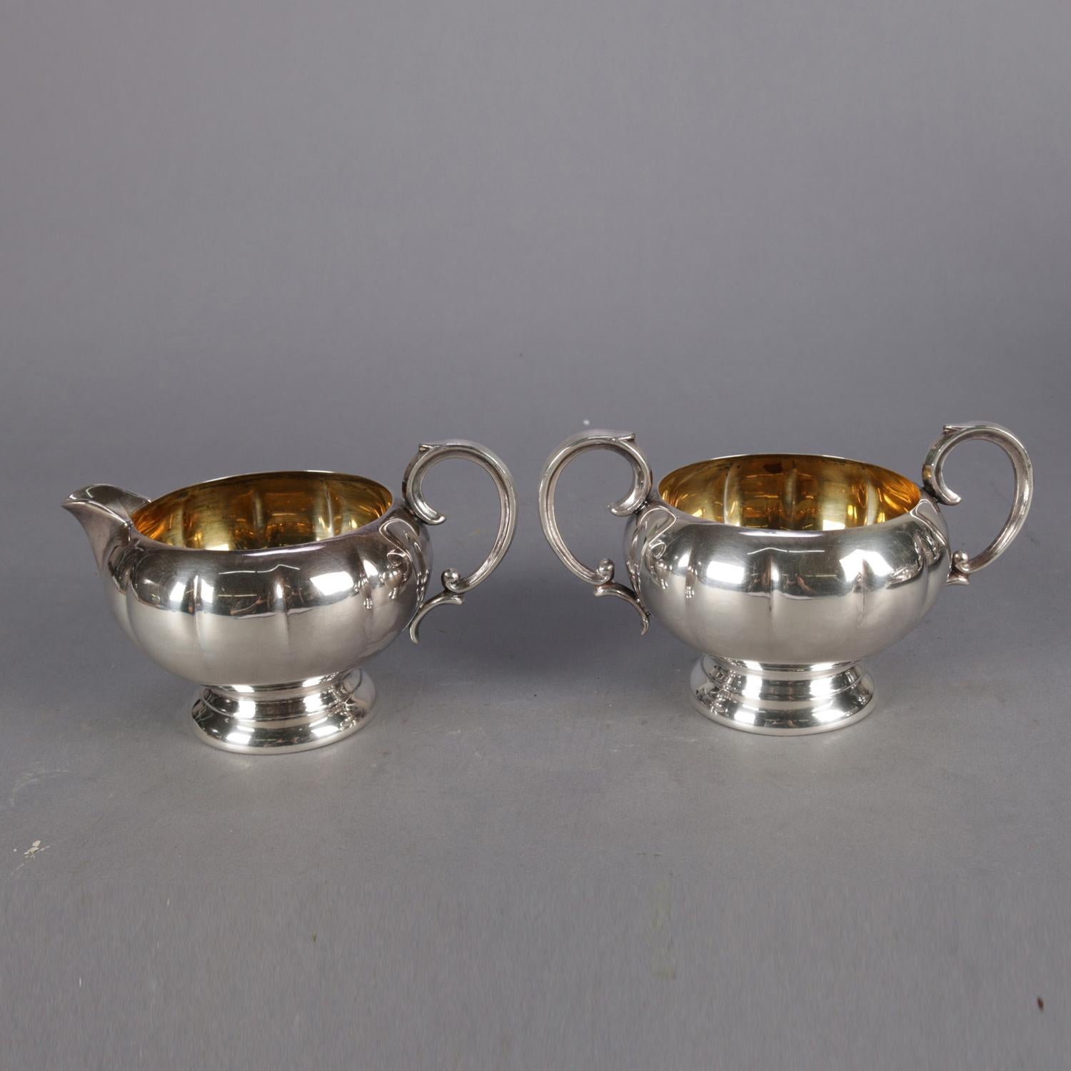 Six-Piece Marlboro Silver Plate Old English Reproduction E.P. Copper Tea Set 4