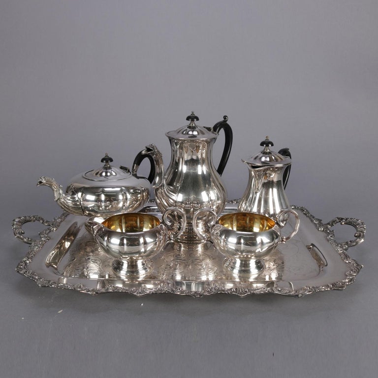 SixPiece Marlboro Silver Plate Old English Reproduction E.P. Copper