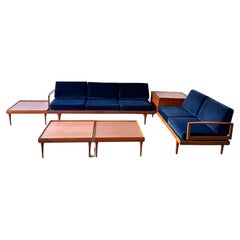 Six Piece Mid Century Danish Modern Sectional sofa by Hans Olsen For Bramin
