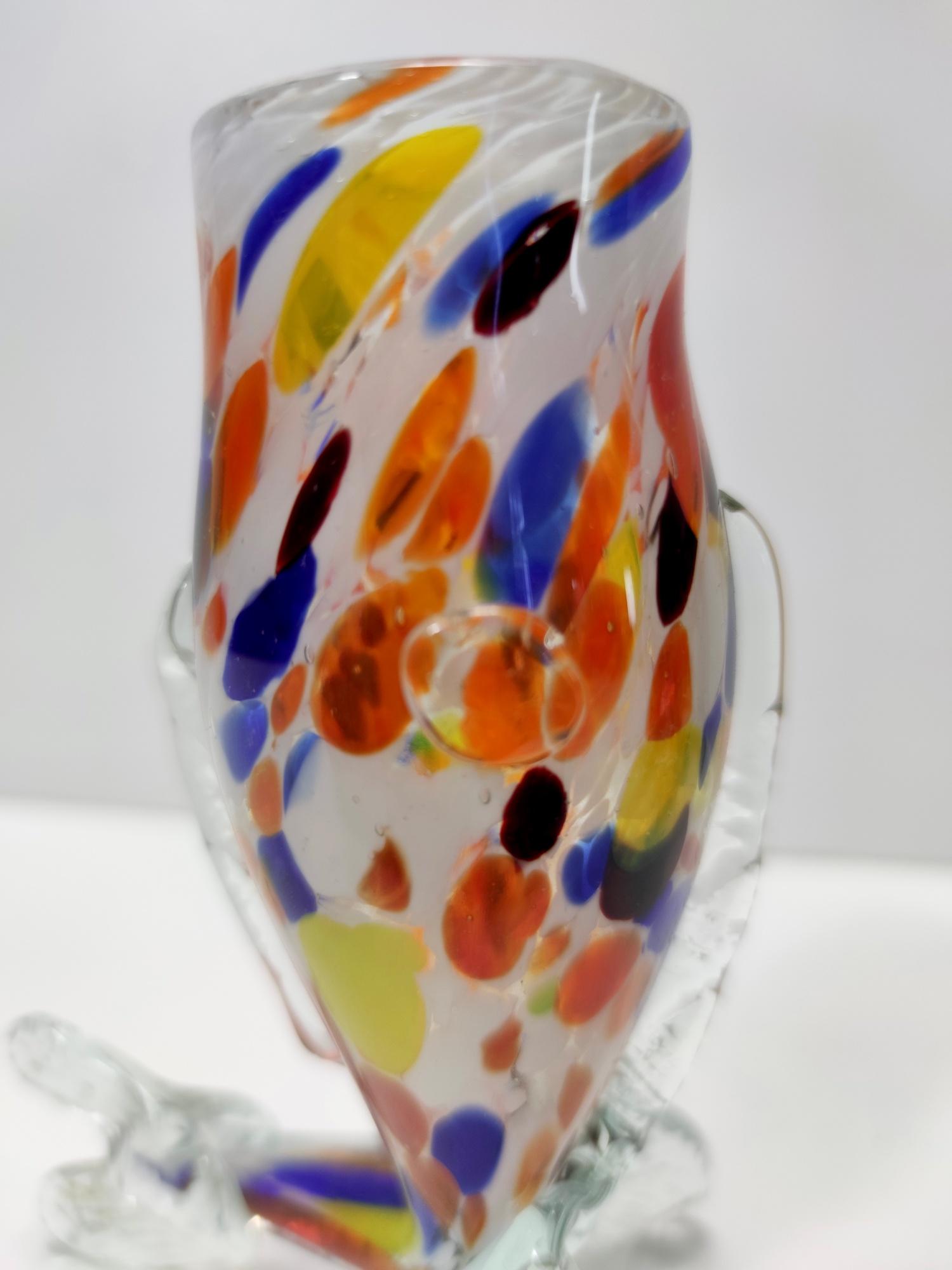 Set di sei bicchieri multicolore in vetro di Murano di Toso, Italia in vendita 4