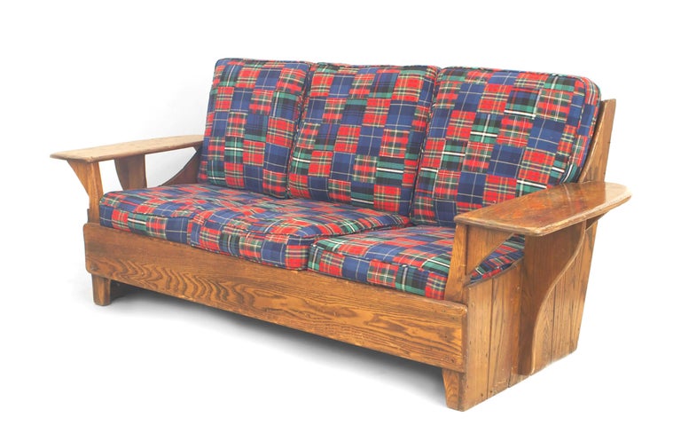 Six Piece Rustic Old Hickory Mission Style Living Room Set