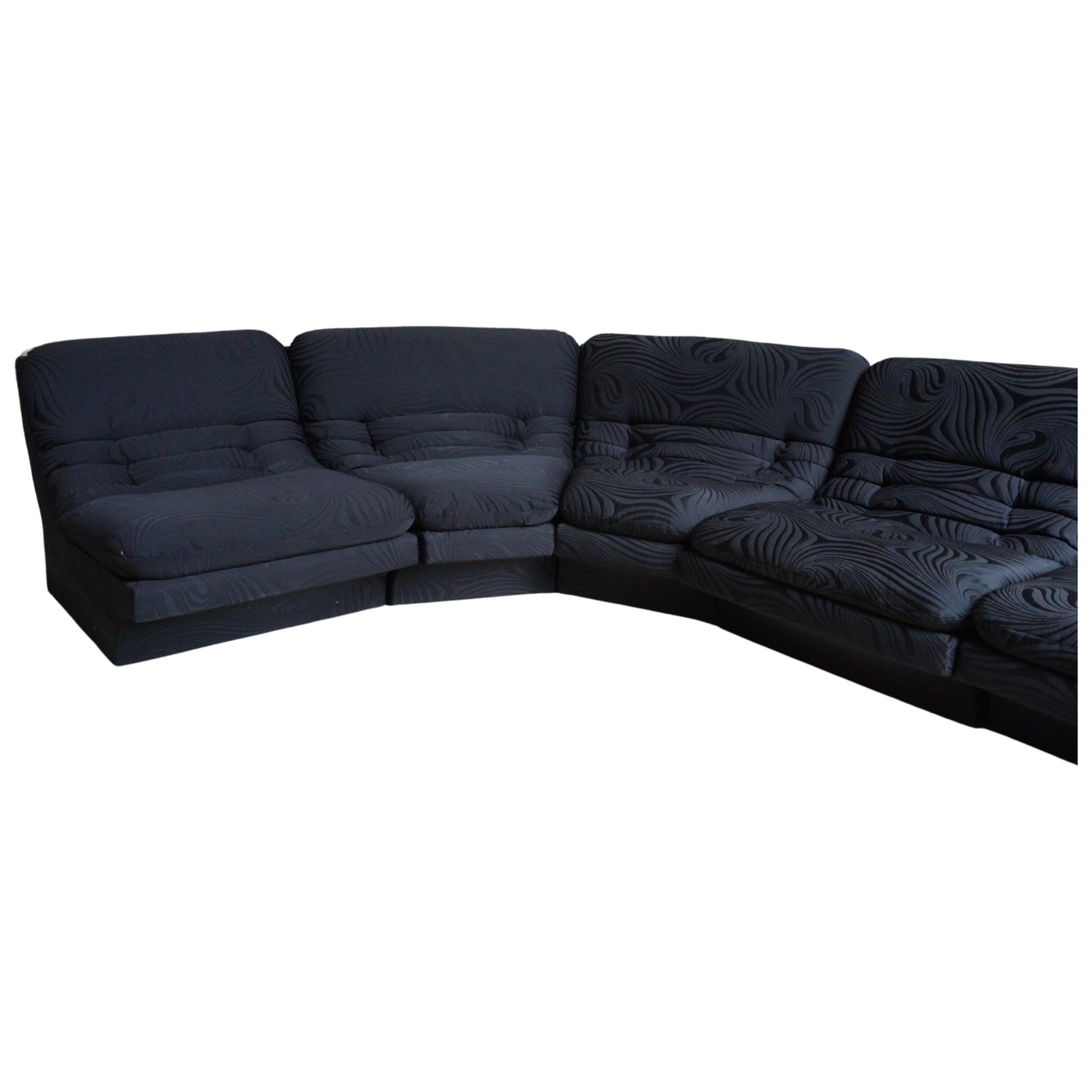 Cotton Six-Piece Sectional by Carsons, 1980s For Sale