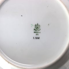 Six Pieces Antique Bing & Grondahl Porcelain Plates with Fish Pattern C1920