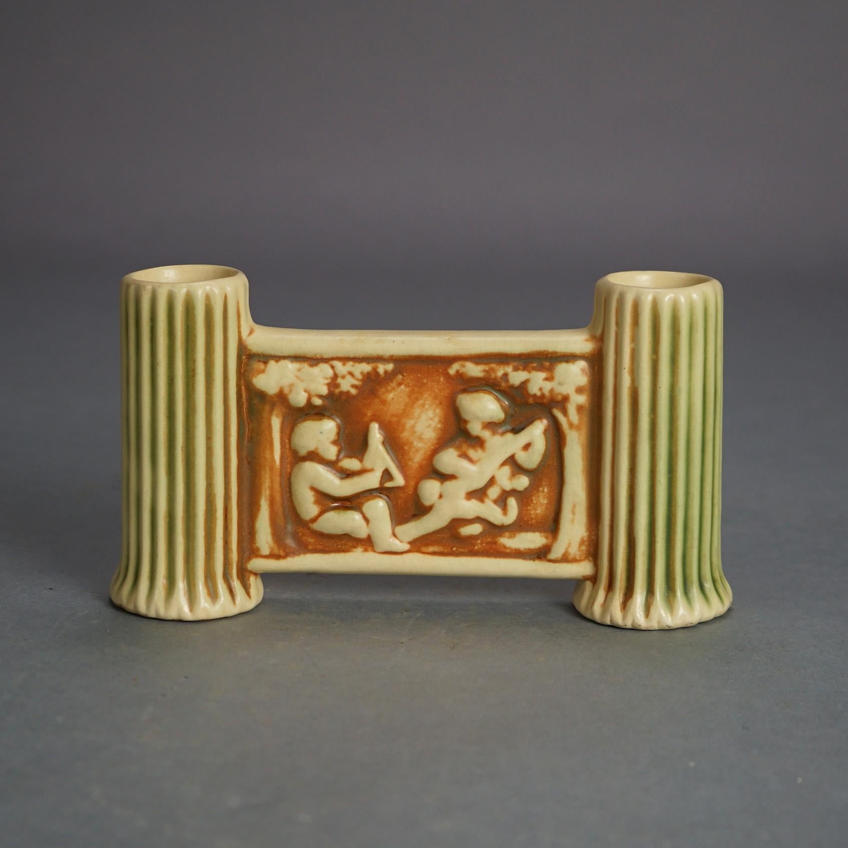 Six Pieces ff Roseville Art Pottery, Donatello, Mid 20thC 1