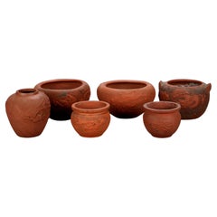Six Pieces of Japanese Embossed Terra Cotta C1930