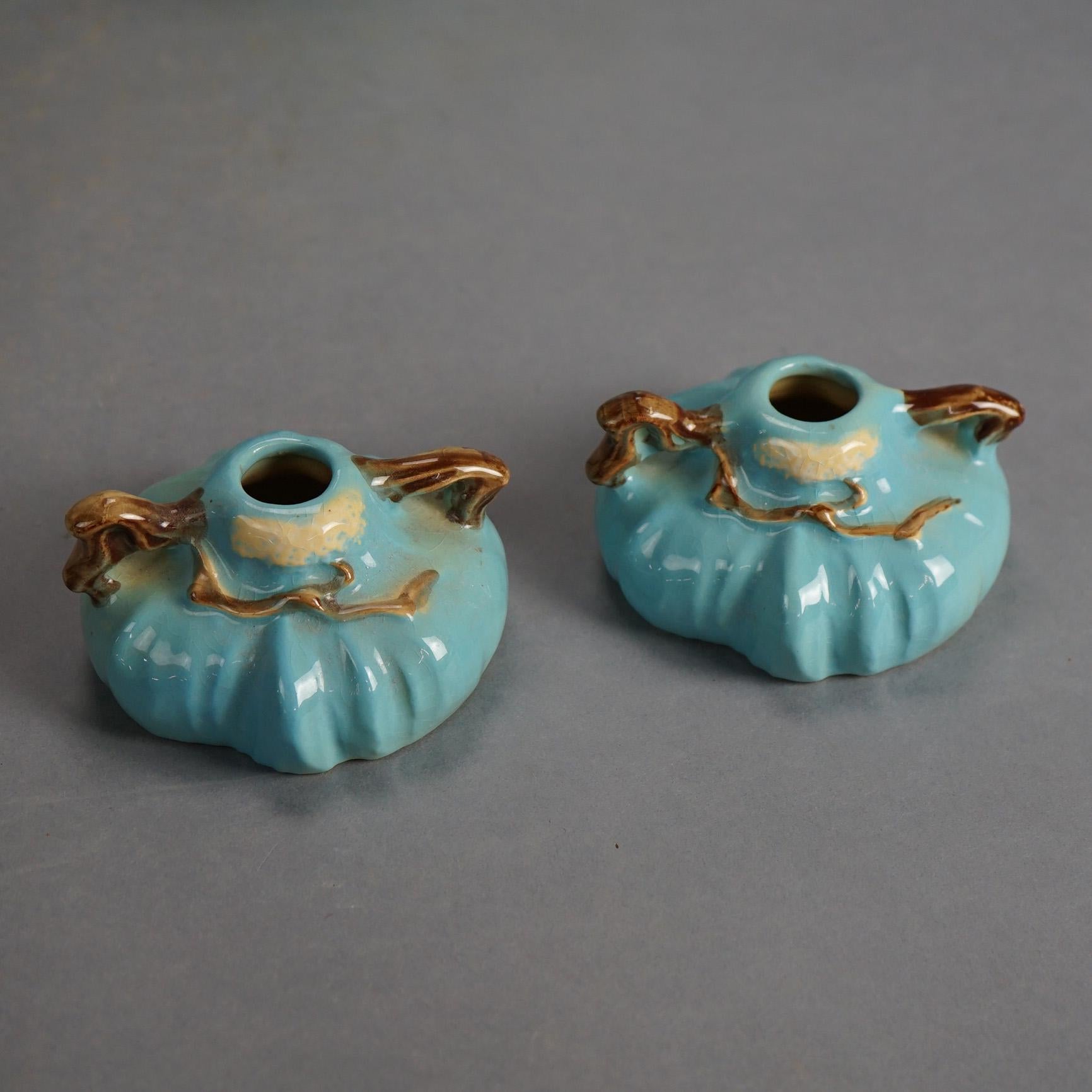 20th Century Six Pieces of Roseville Art Pottery, Ming Tree in Blue, Mid 20thC