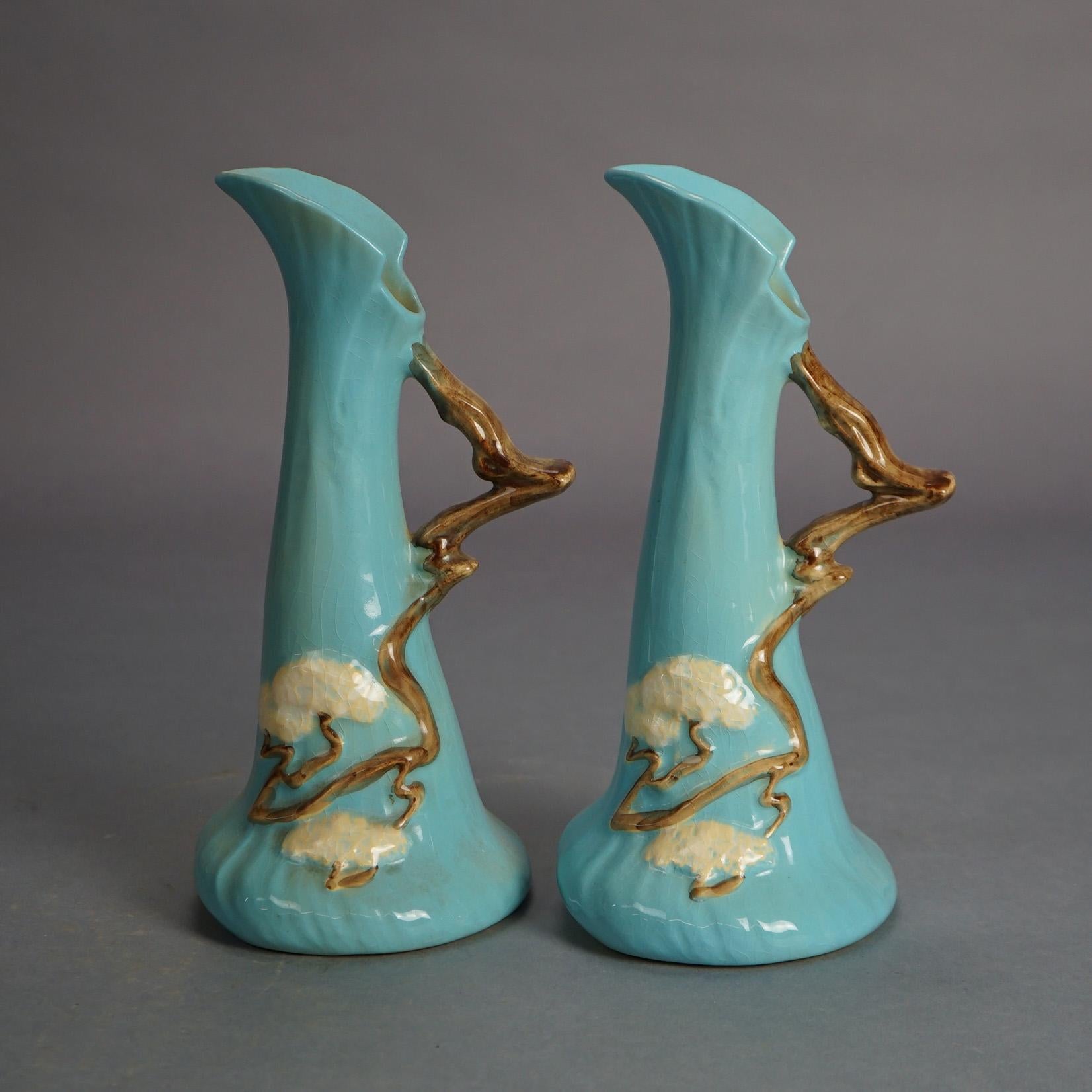 Six Pieces of Roseville Art Pottery, Ming Tree in Blue, Mid 20thC 2