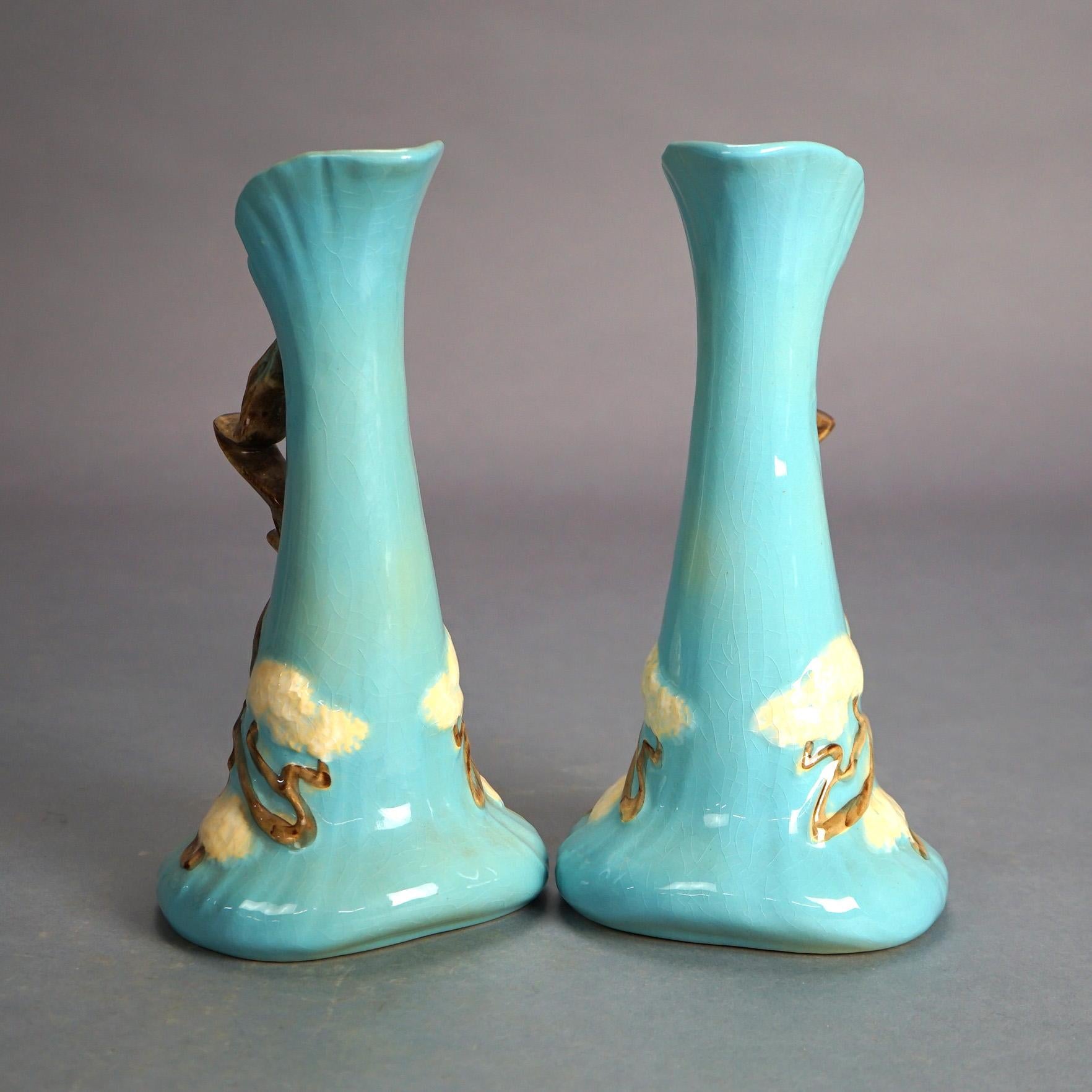 Six Pieces of Roseville Art Pottery, Ming Tree in Blue, Mid 20thC 3