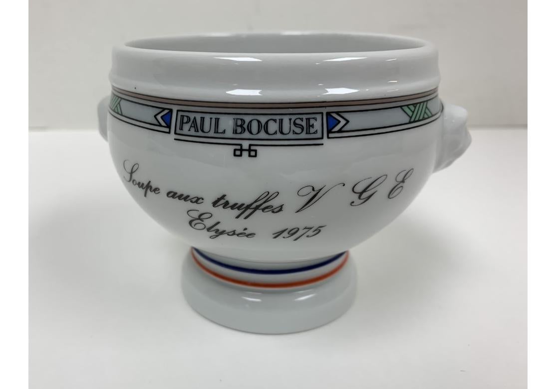 French Six Pillivuyt Paul Bocuse Elysee Truffes Soup Bowl Lion Porcelain France