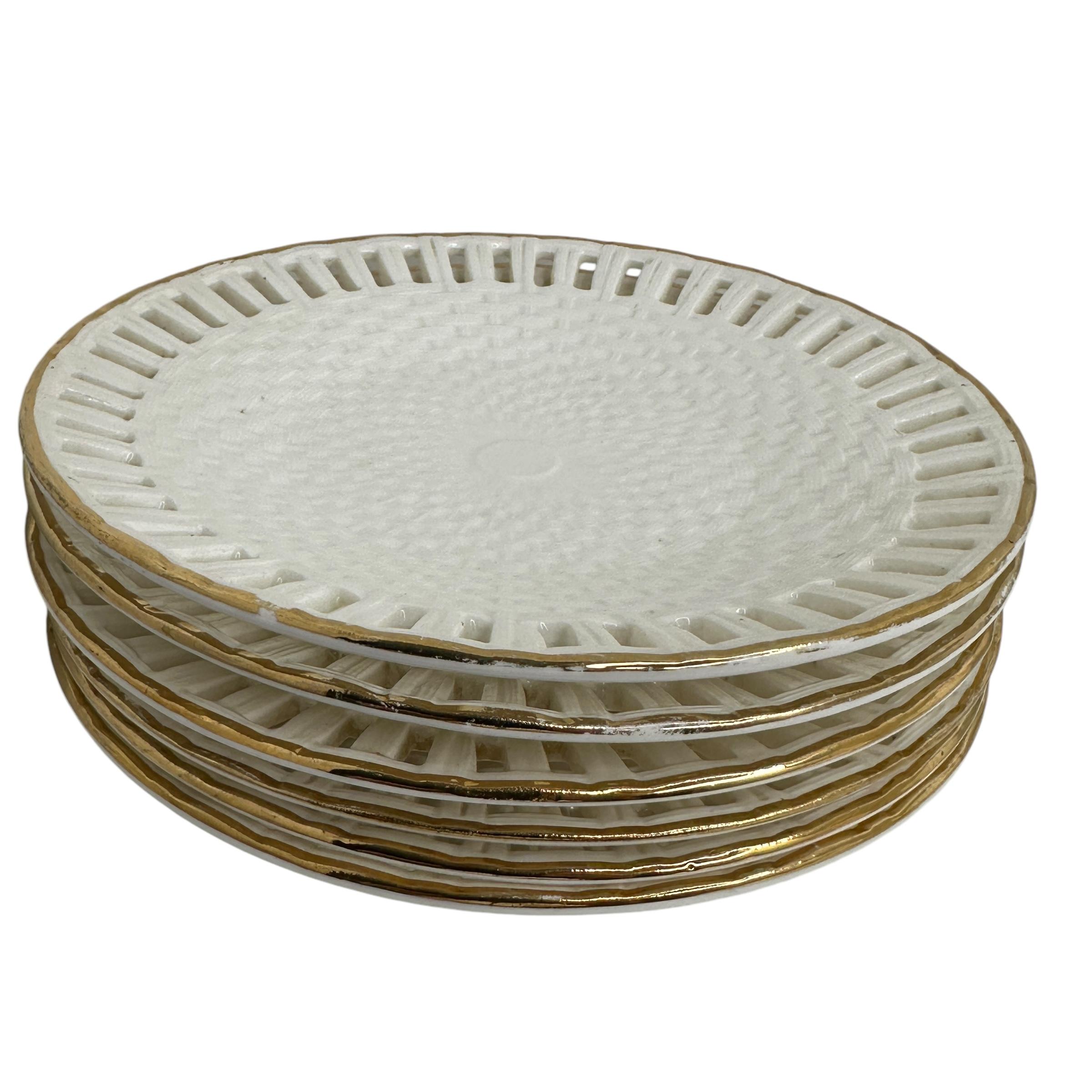 Céramique Centre de table compote et panier de fruits du début du 20e siècle, Max Roesler en vente