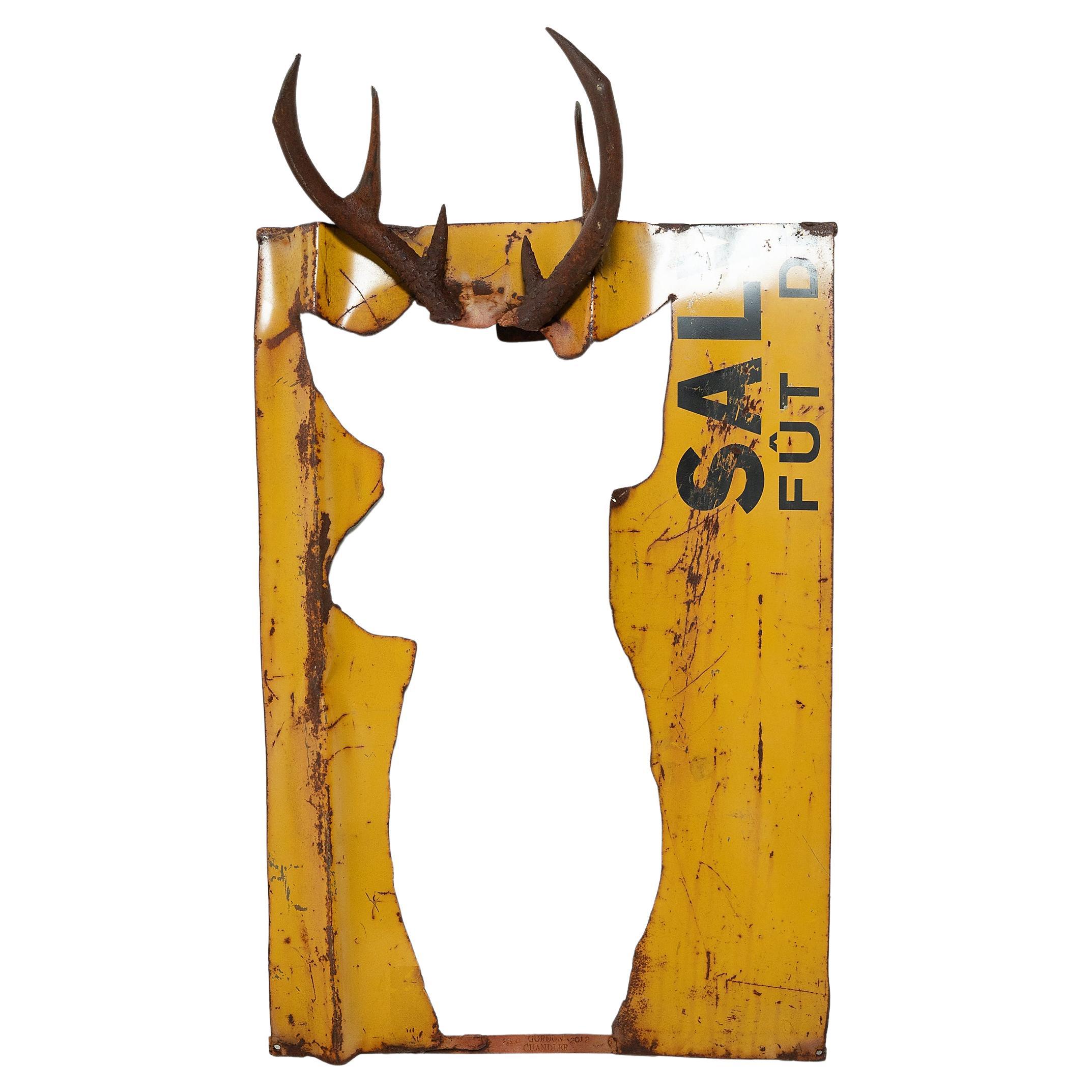 "Six Point Cutout" Found Steel Sculpture by Gordon Chandler For Sale