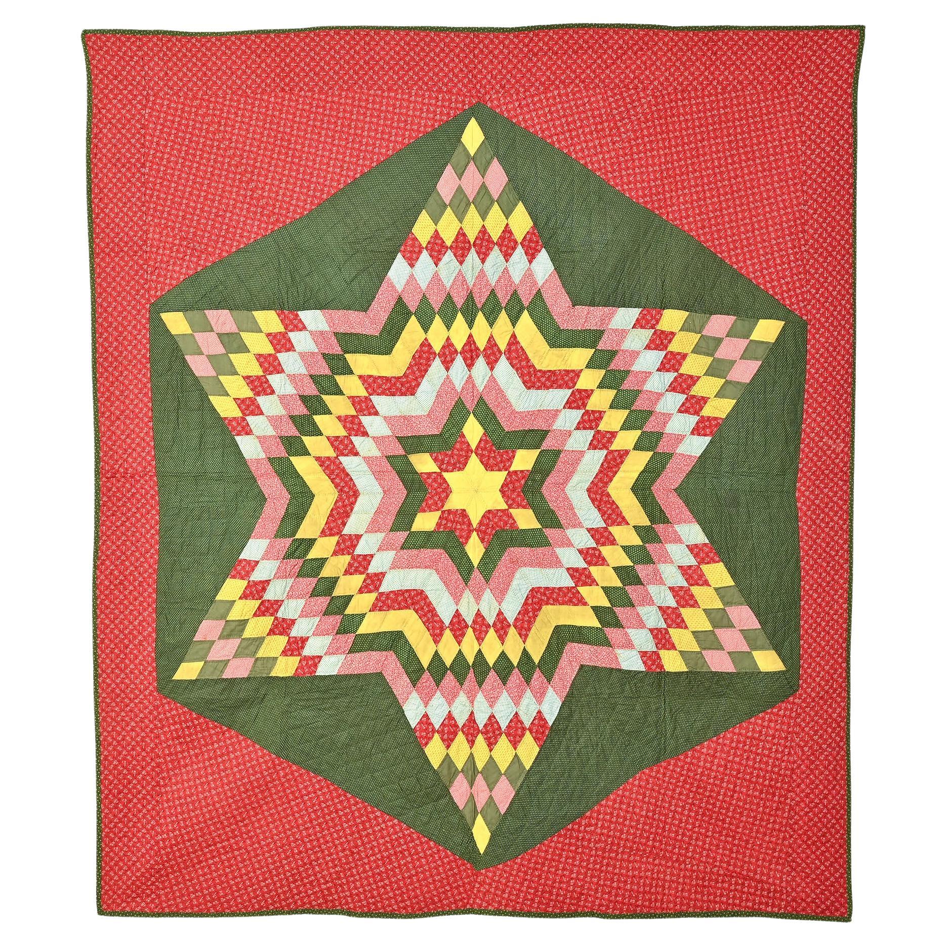 Six Point Star Quilt For Sale