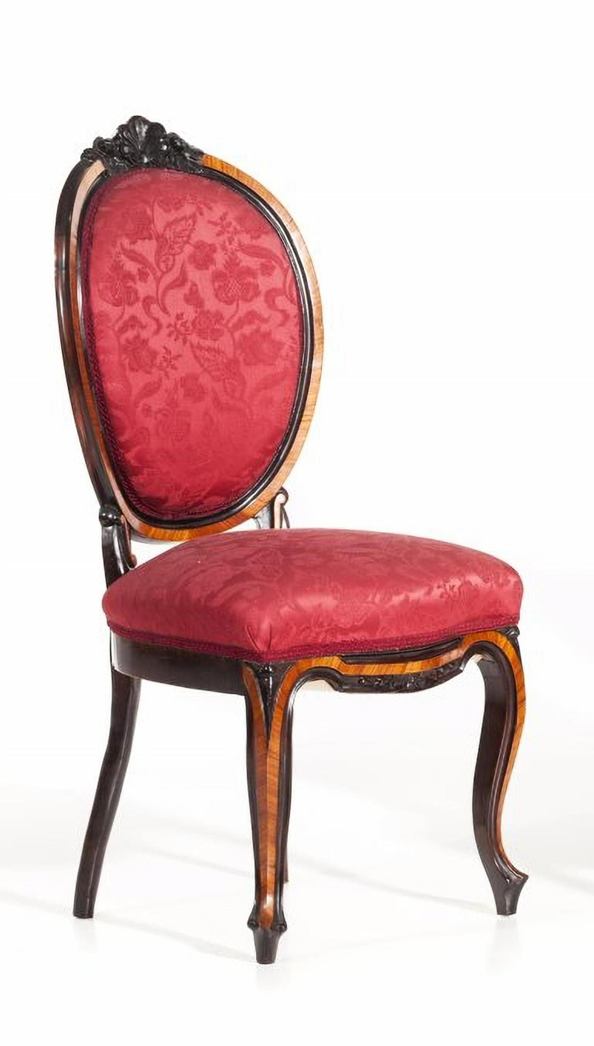 Hand-Crafted Six Portuguese Chairs of the 19th Century For Sale